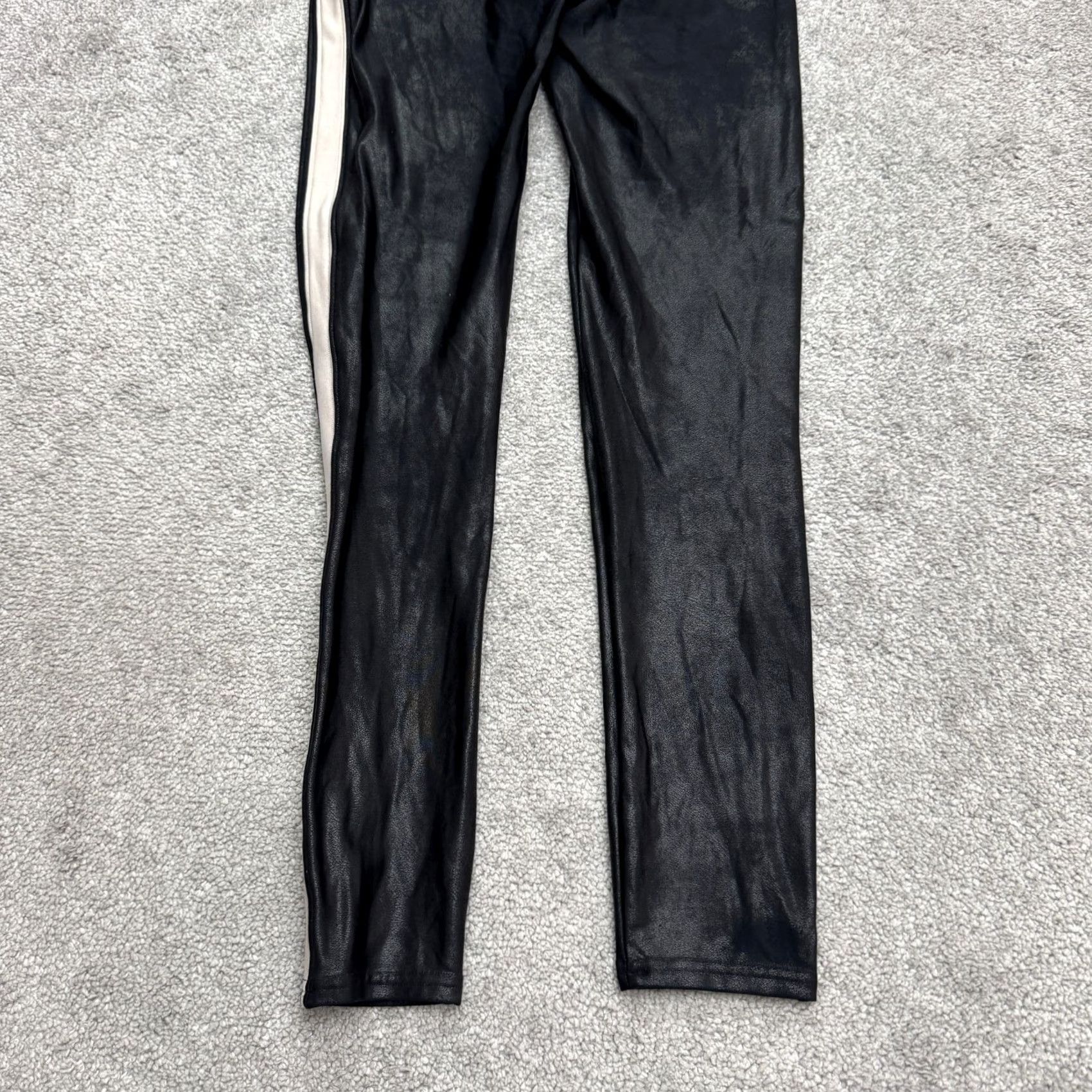 Spanx Spanx Leggings Womens Medium Black White Side Striped Mid Rise Slim Type: Leggings Size 32" / US 10 / IT 46 - 3 Thumbnail