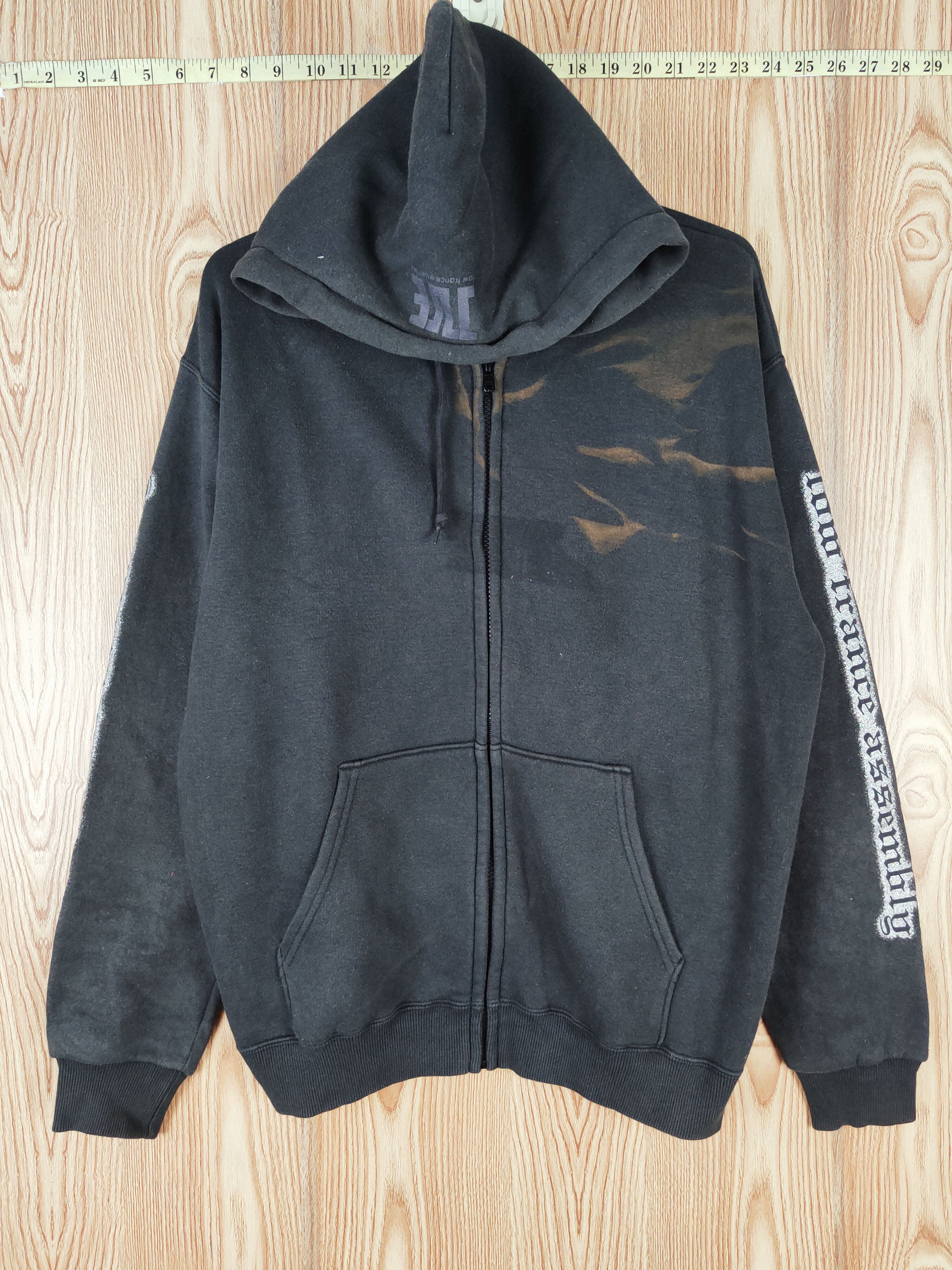 Japanese Brand × Vintage Vintage JUE Black Faded Hoodie Sweaters Size US L / EU 52-54 / 3 - 1 Thumbnail