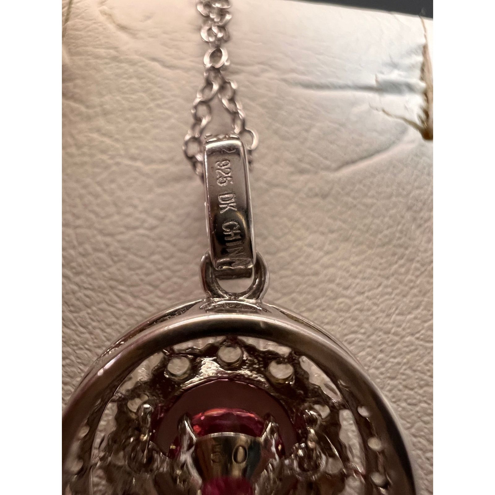 Other Pink tourmalinetopaz pendant necklace in platinum over 925 Size ONE SIZE - 3 Thumbnail