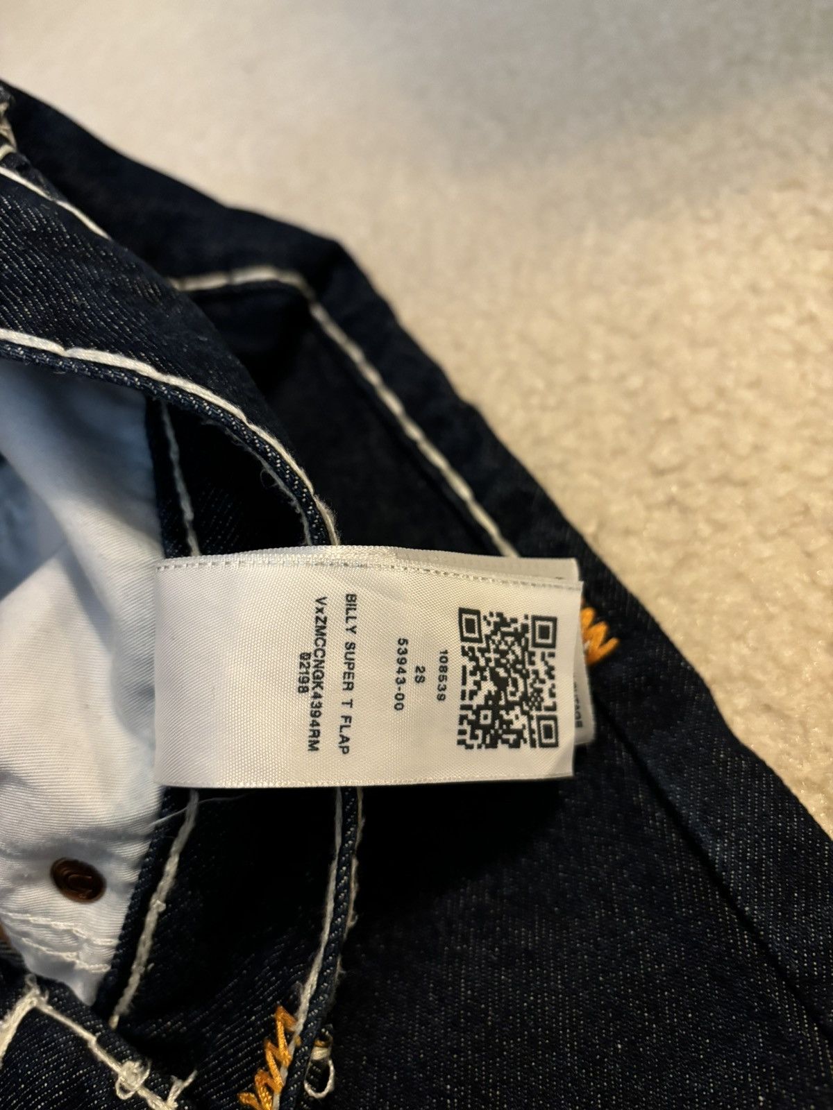 True Religion True Religion Billy Super T Bootcut Orange Horseshoe Jeans Size US 38 / EU 54 - 9 Thumbnail