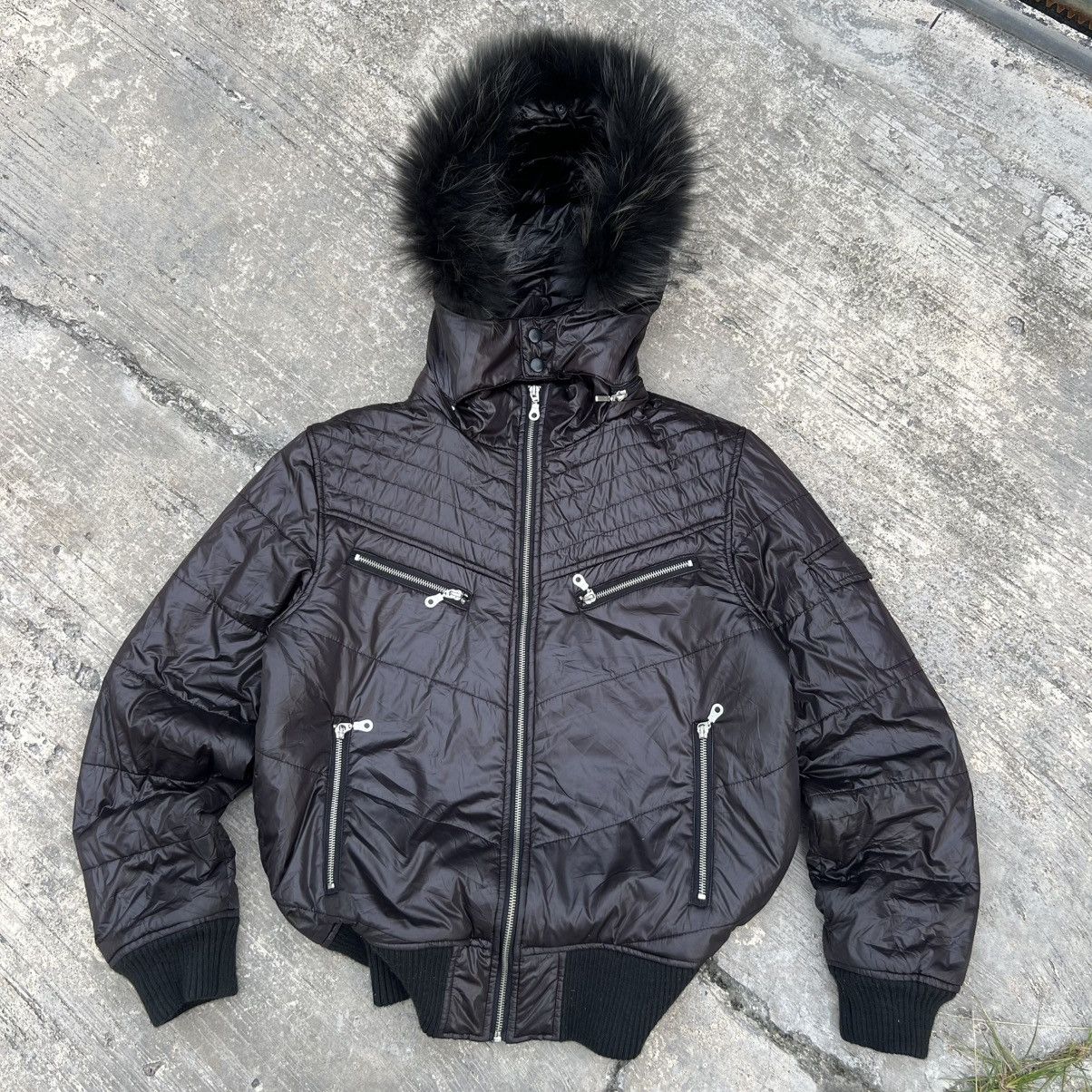 If Six Was Nine “y2k style” 2000s FUR ZIP UP MODERM BLACK JACKET Size US L / EU 52-54 / 3 - 1 Thumbnail
