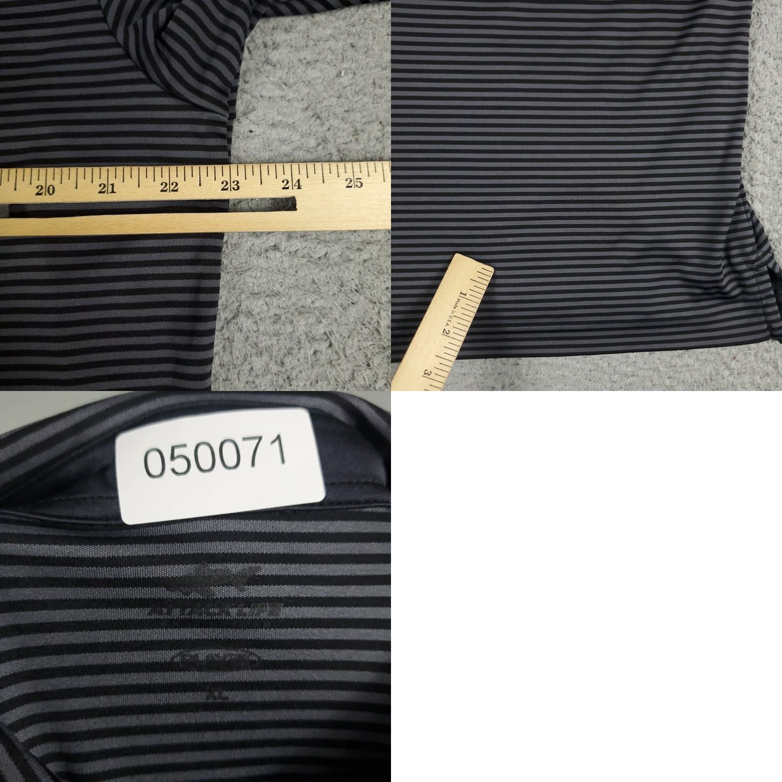 Vintage Greg Norman Polo Shirt Mens XL Gray Striped Shark Golf Casual Short Sleeve Polo Size US XL / EU 56 / 4 - 8 Thumbnail