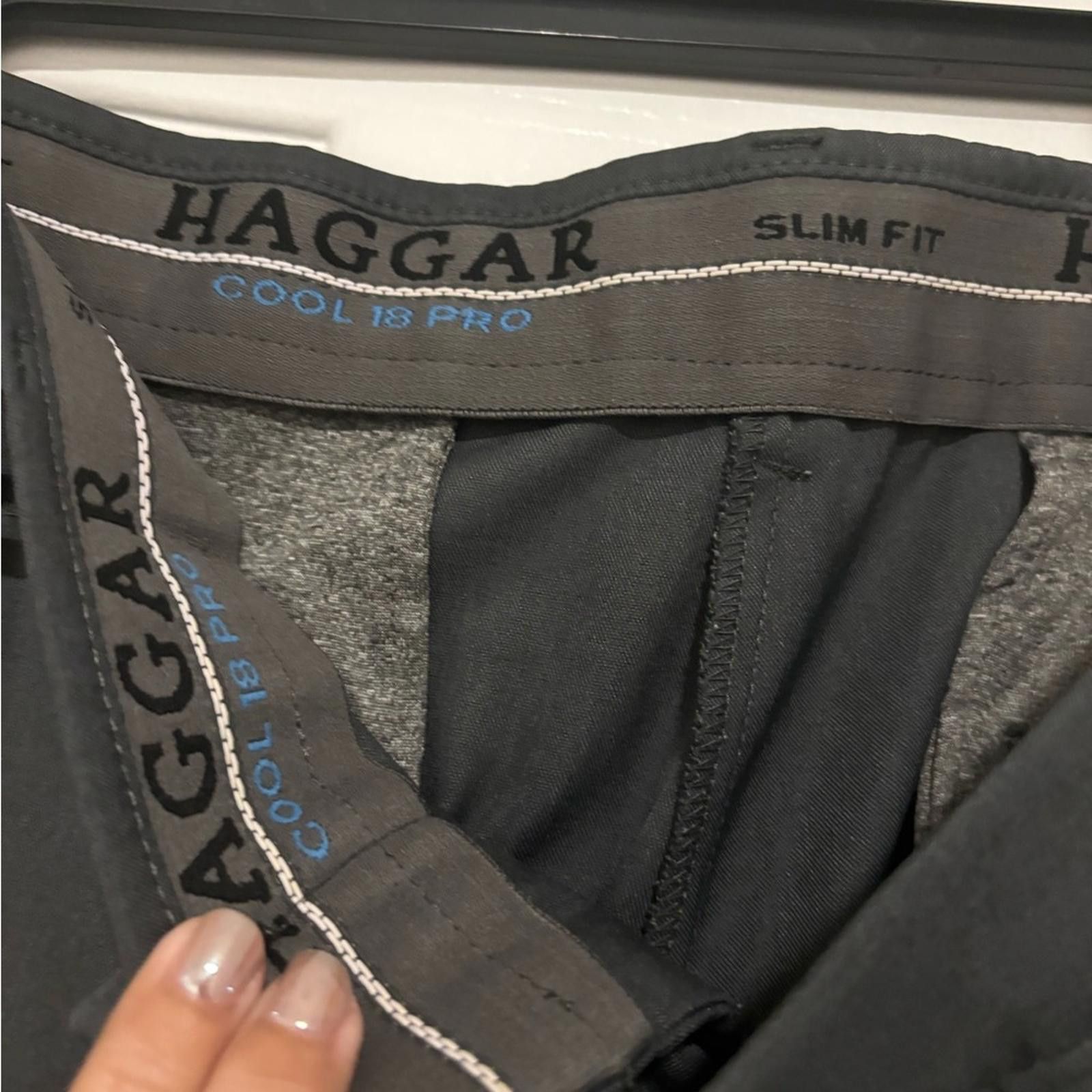 Haggar Haggar Men's Charcoal Dress Pants Size 42R - 2 Thumbnail