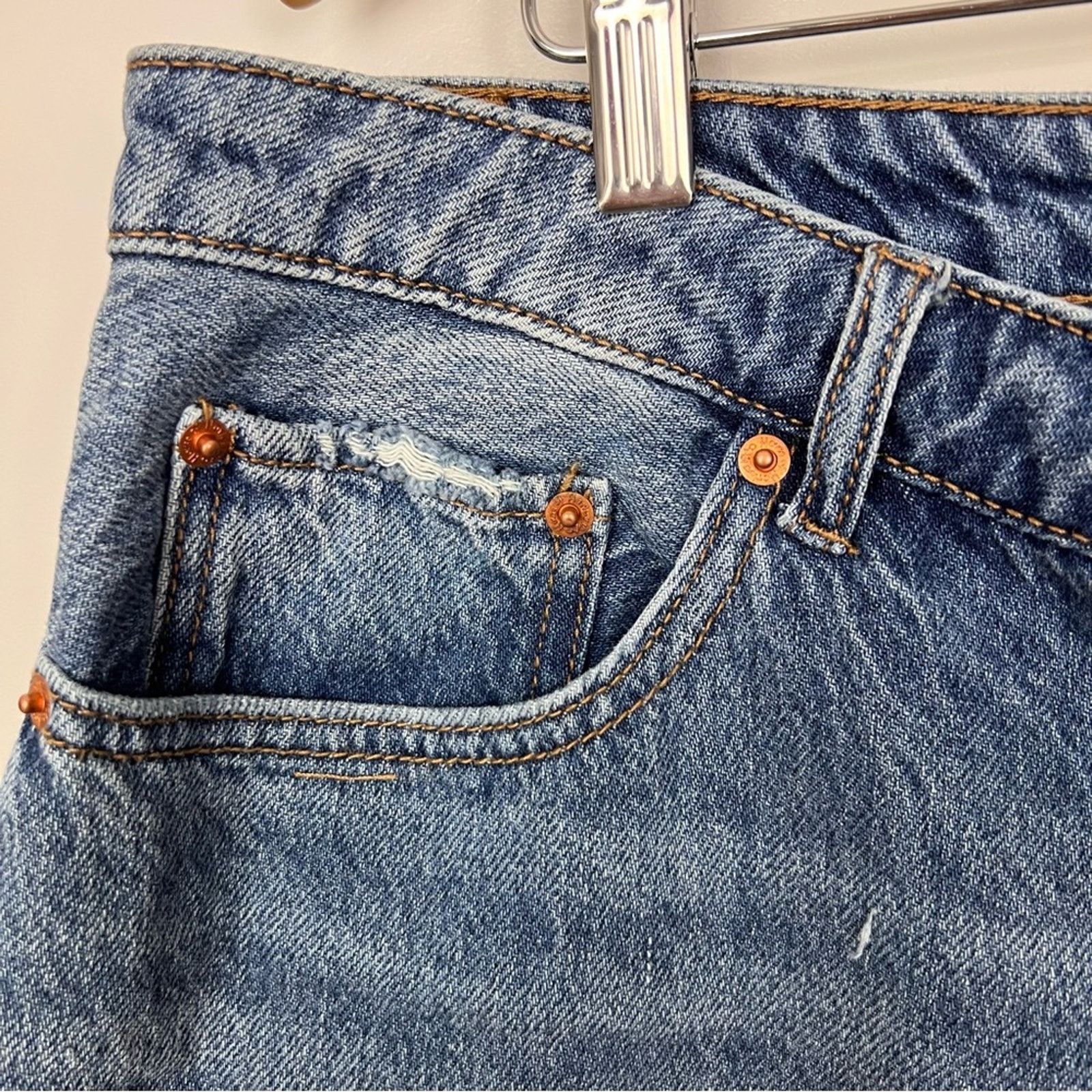House of Harlow NWT House of Harlow High Rise Mom Denim Shorts Size 33/16 Size 38" / US 16 / IT 52 - 5 Thumbnail