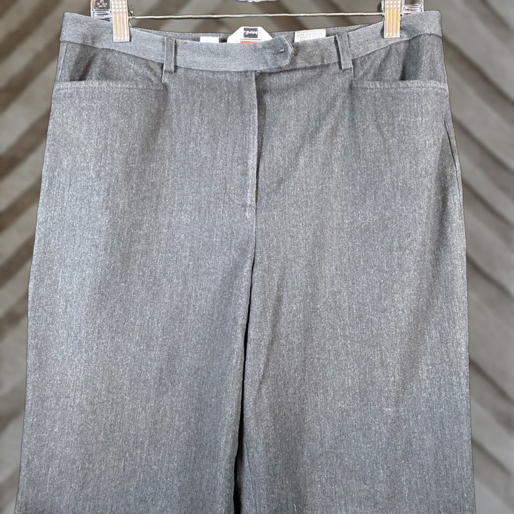Talbots Talbots Womens Pants Gray High Rise Straight Workwear Polyester Blend Stretch 10 Size 24" / US 00 / IT 34 - 1 Thumbnail
