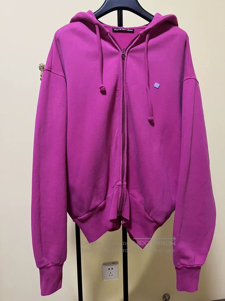 Acne Studios Acne Studios Dragon fruit color hooded sweatshirt Size XXS / US 00 / IT 34 - 2 Thumbnail