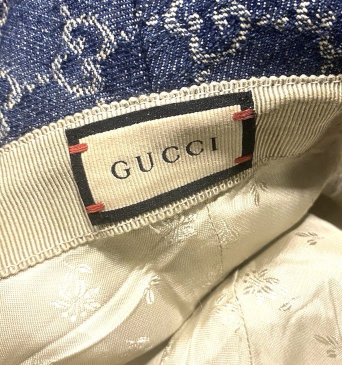 Gucci Gucci GG Supreme Demim Bucket Hat Size ONE SIZE - 7 Thumbnail