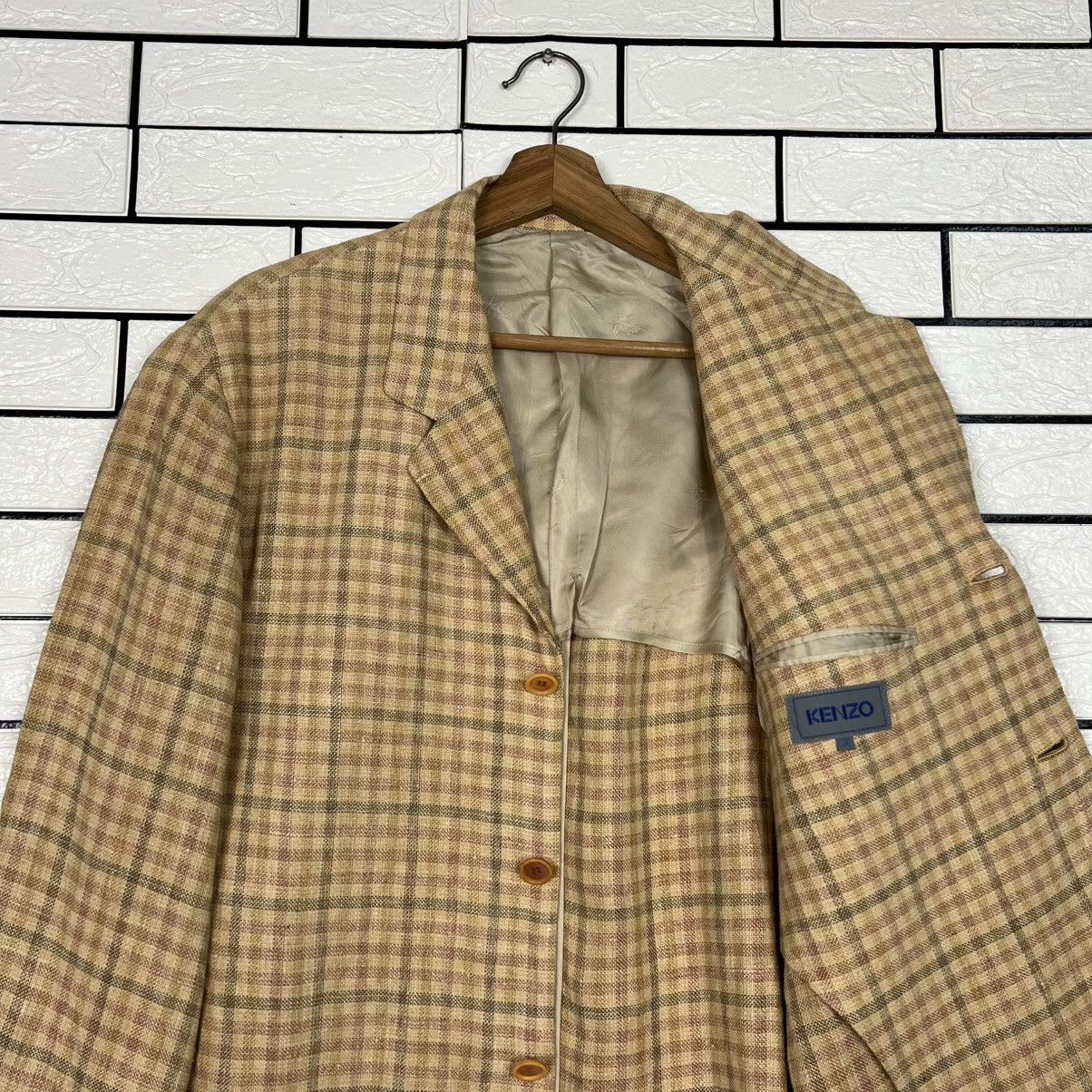 Kenzo Vintage 90's KENZO Checked Suit Jacket Blazer #4126-C187 Size US M / EU 48-50 / 2 - 9 Thumbnail