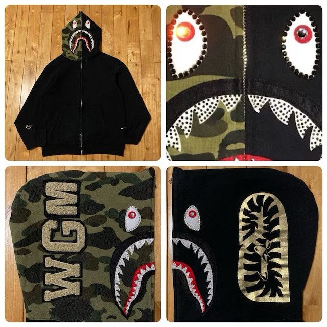 Bape × Swarovski BAPE CAMO Swarovski Shark Full Zip Hoodie a bathing ape Size US XL / EU 56 / 4 - 1 Thumbnail