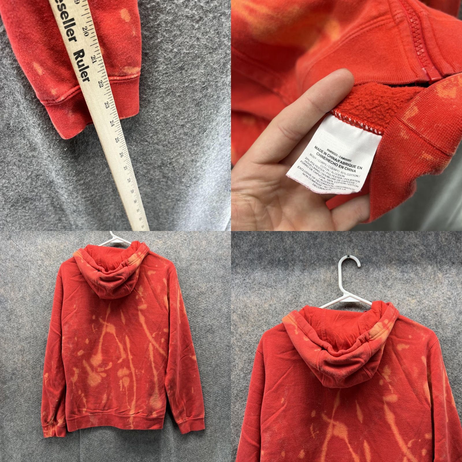 Nike VINTAGE Nike Sweater Men Medium Adult Orange Hoodie Full Zip Swoosh Club Fleece Size US M / EU 48-50 / 2 - 8 Thumbnail