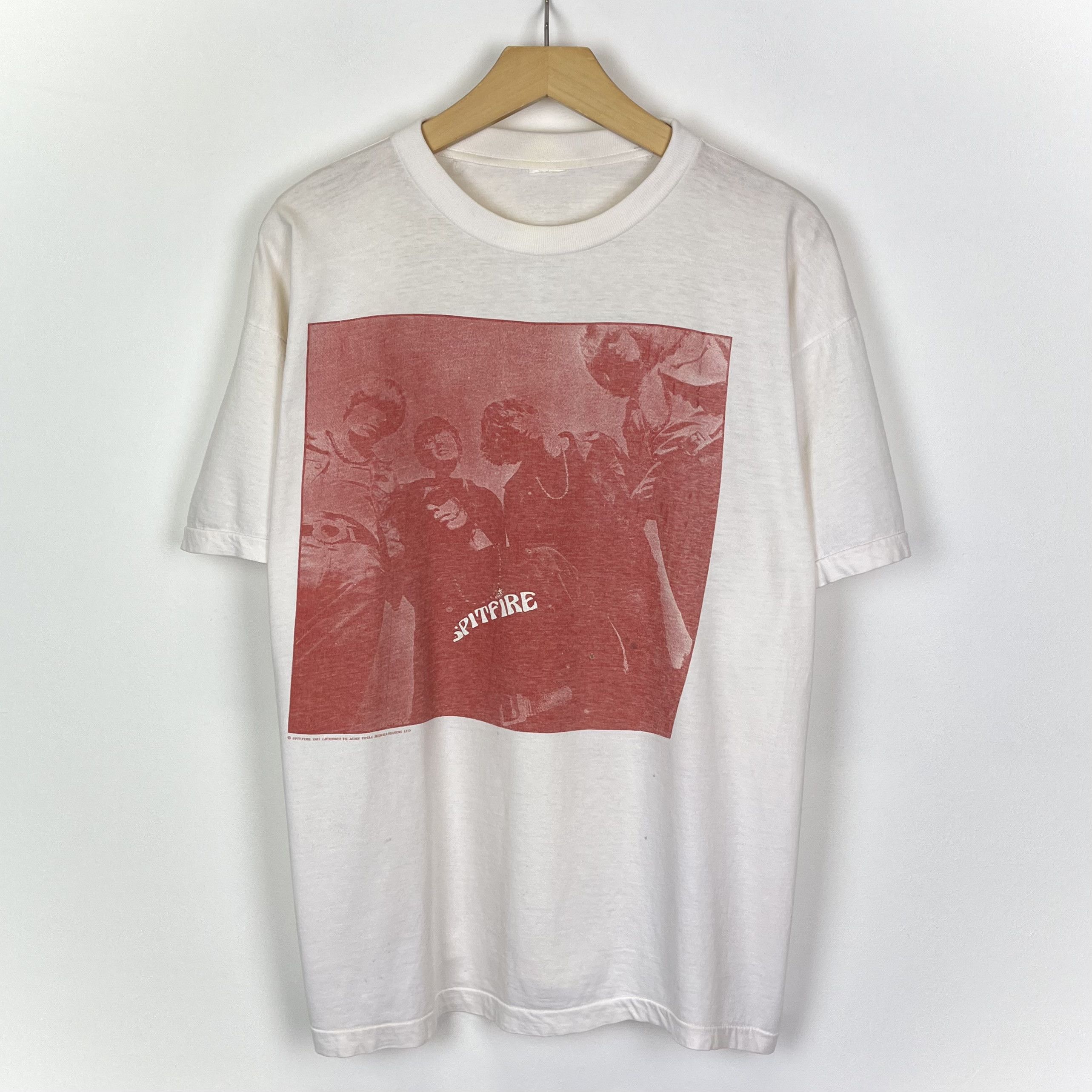 Band Tees Vintage Spitfire Boys UK Rock Band Tour T Shirt 1991 Size US M / EU 48-50 / 2 - 1 Thumbnail