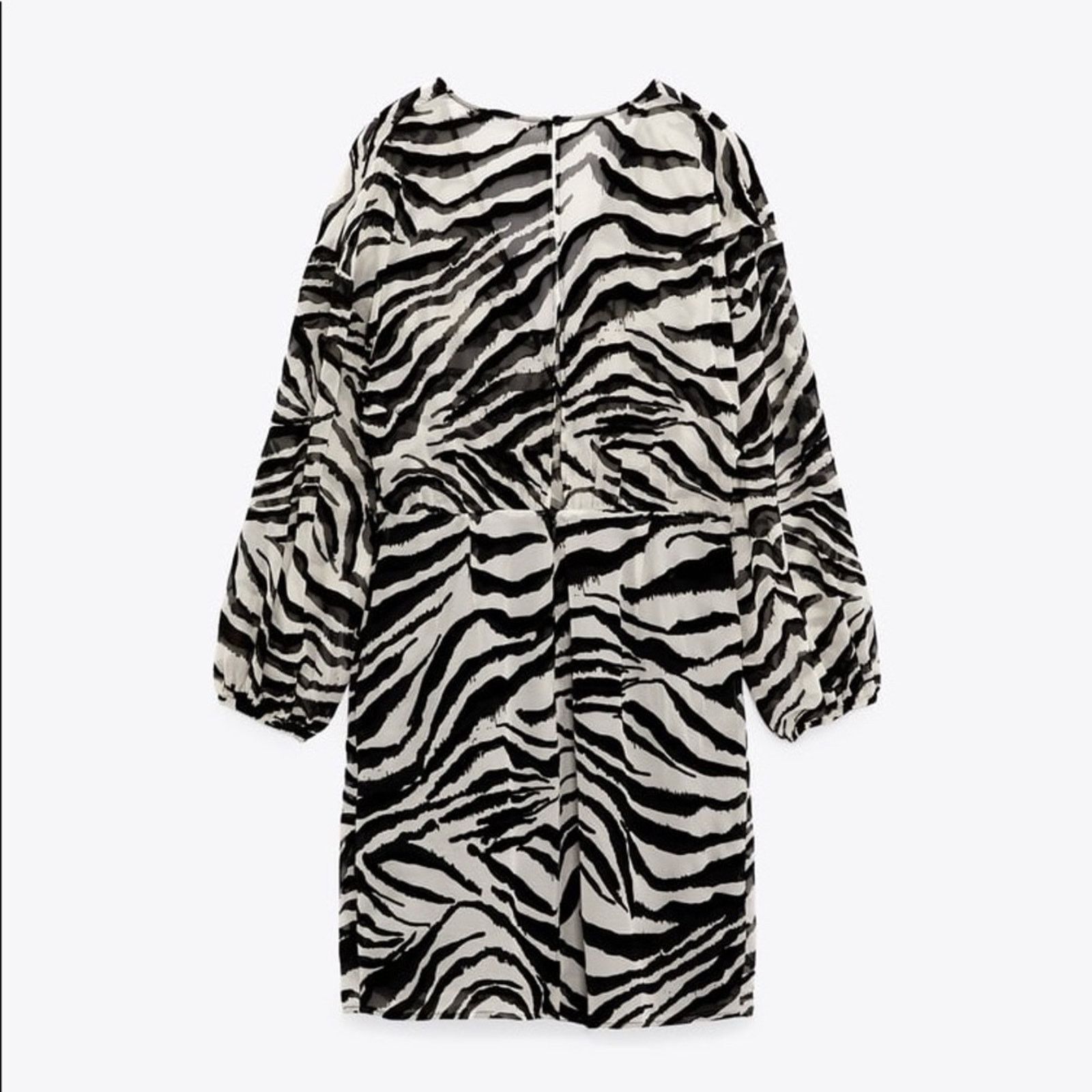 Zara ZARA BLOGGER FAVORITE ANIMAL PRINT MINI DRESS TIGER Size XS / US 0-2 / IT 36-38 - 9 Thumbnail