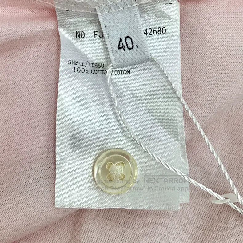 Thom Browne Thom Browne Pink cotton round-neck short-sleeved shirt wit Size S / US 4 / IT 40 - 7 Thumbnail