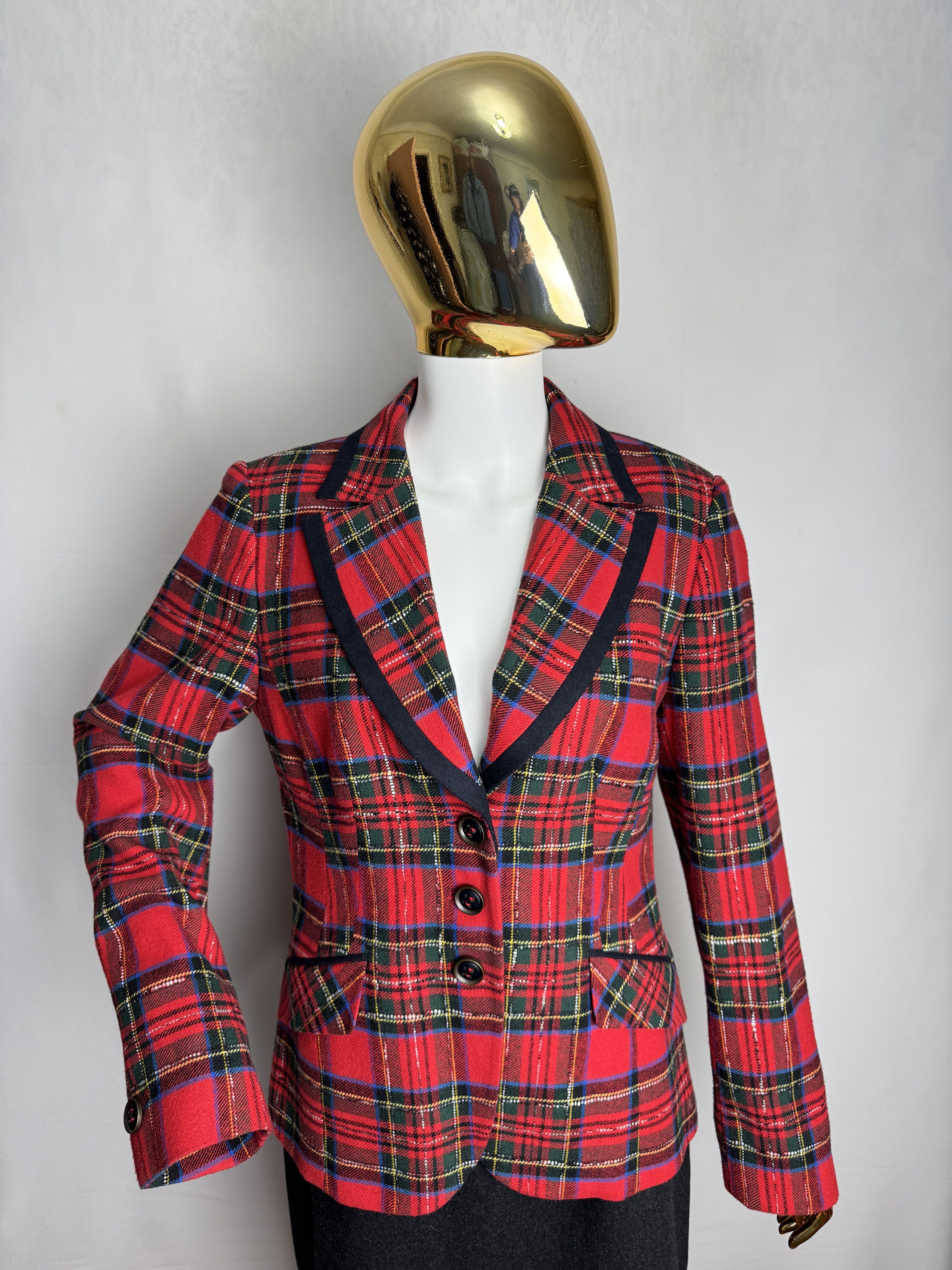 Other × Vintage GABRIELLA BENELLI vintage women’s tartan wool blend jacket Size S / US 4 / IT 40 - 4 Thumbnail