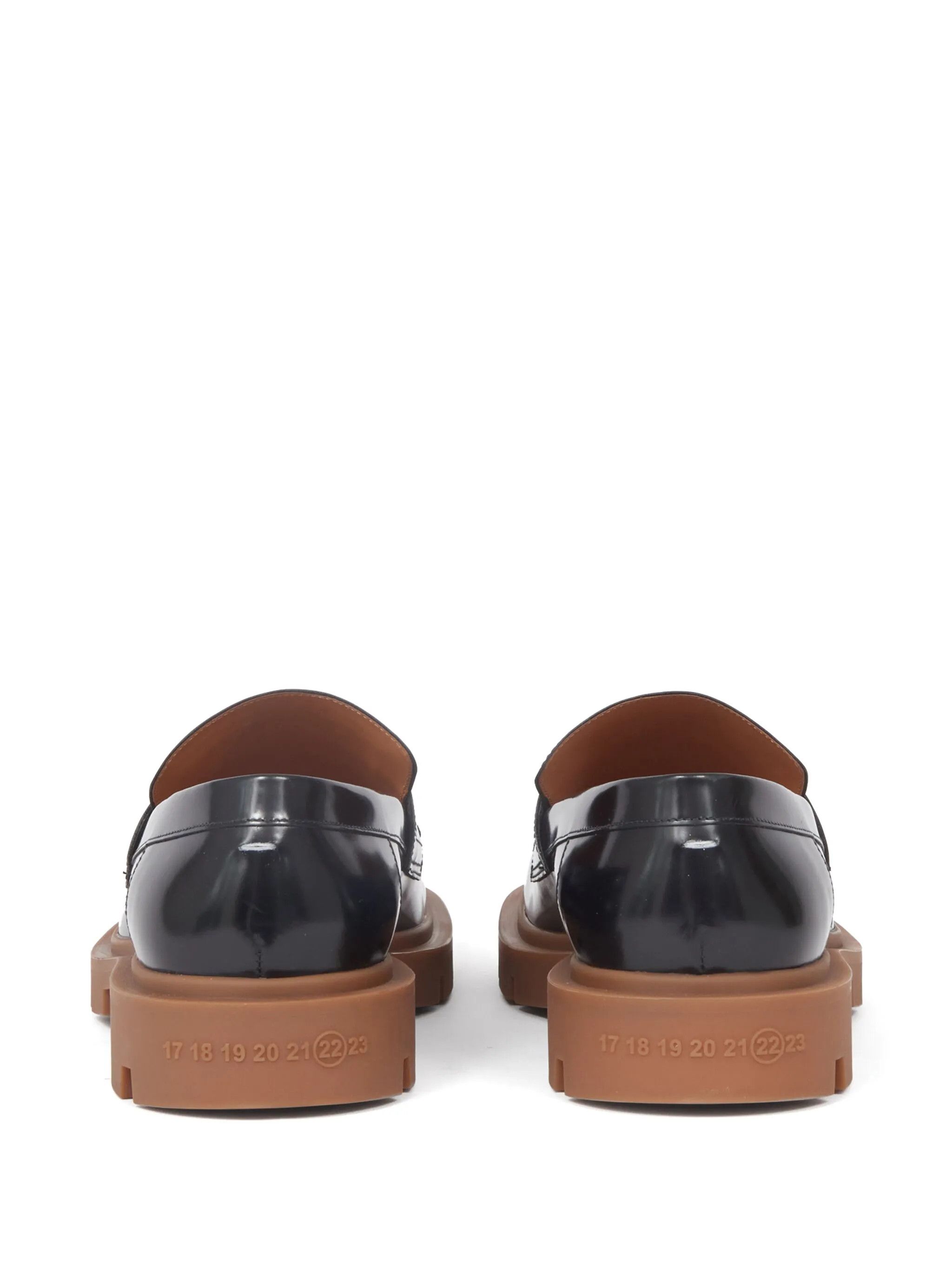 Maison Margiela o1w1db10425 Ivy Leather Loafers in Black/Orzo Size US 12 / EU 45 - 3 Thumbnail
