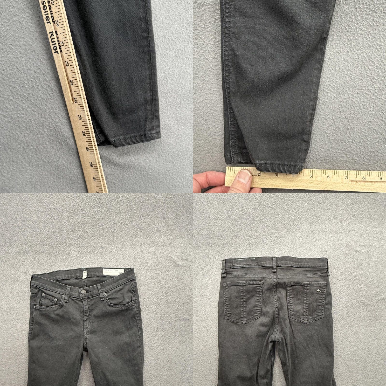 Rag & Bone VINTAGE Rag & Bone Jeans Skinny Jeans Black Pirate Mid Rise Stretch Denim Women 28 Slim Pockets Zip 55% Cotton 42% Tencel 3% Spandex Women’s Jeans Size 28" / US 6 / IT 42 - 8 Thumbnail