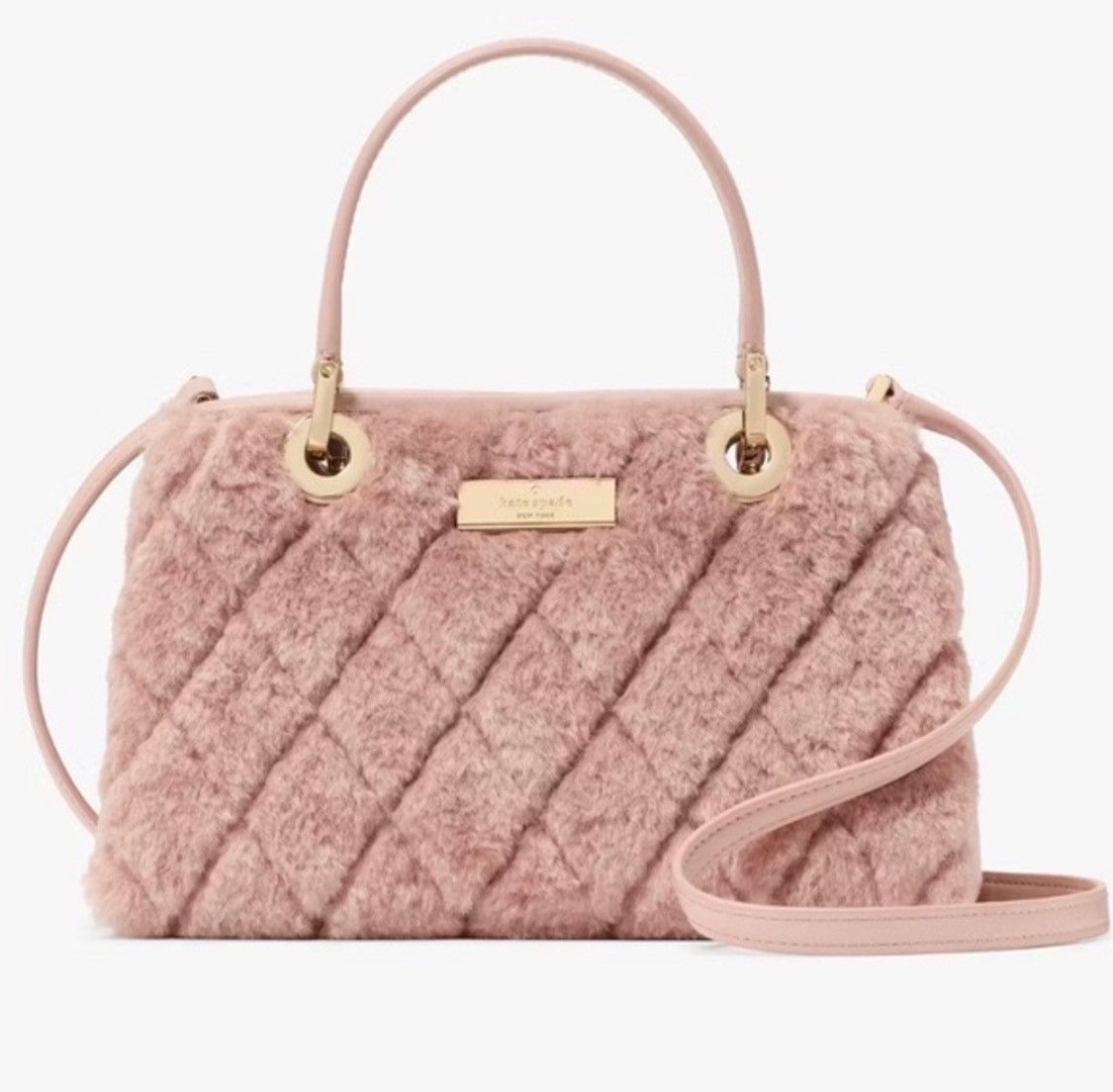 Kate Spade NWT KATE SPADE Carey Faux Fur‎ Small Sullivan Satchel Size ONE SIZE - 2 Thumbnail