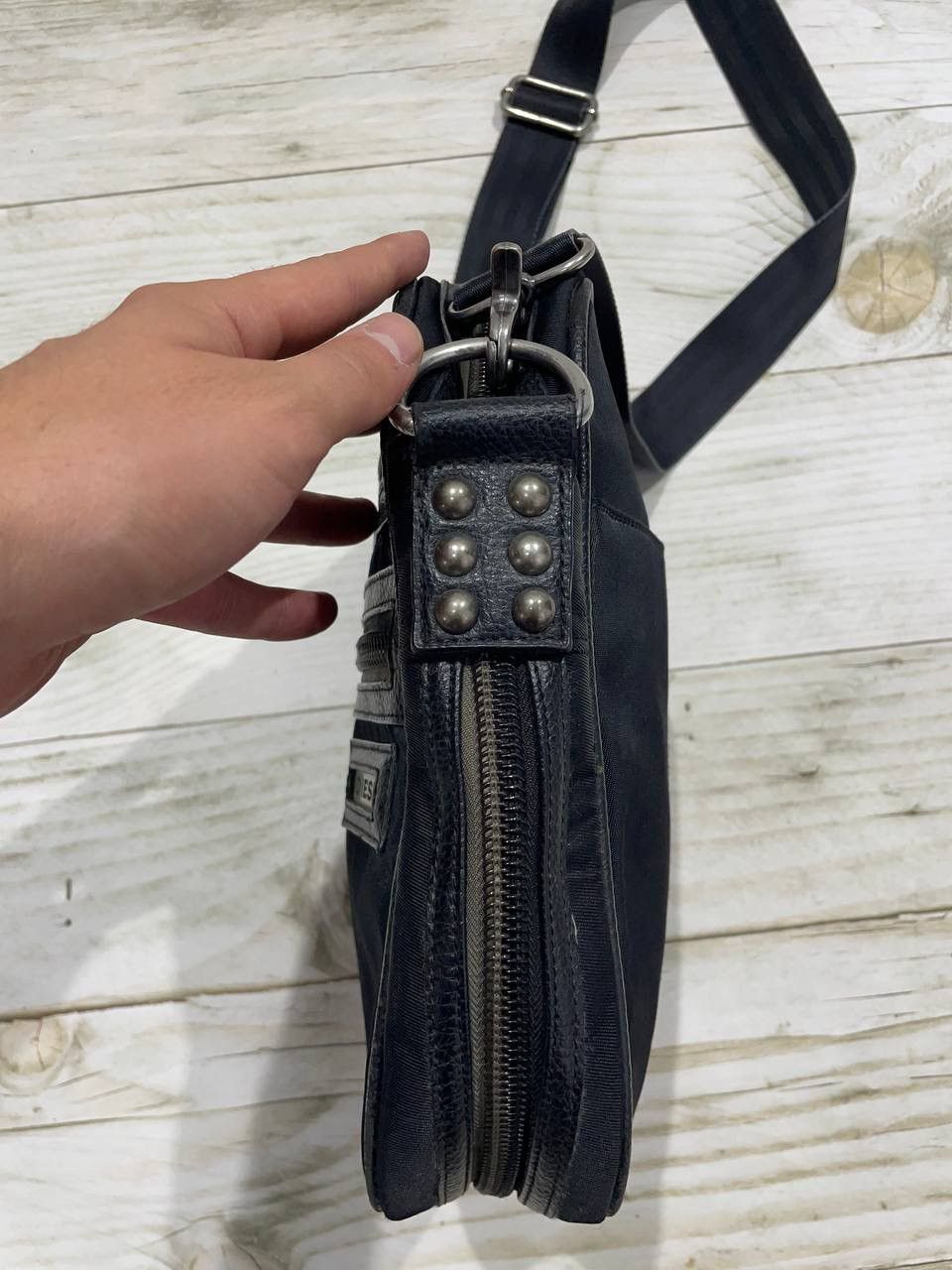 Diesel Vintage Diesel Messenger Bag Y2K Avant-Garde Leather/Nylon Size ONE SIZE - 5 Thumbnail