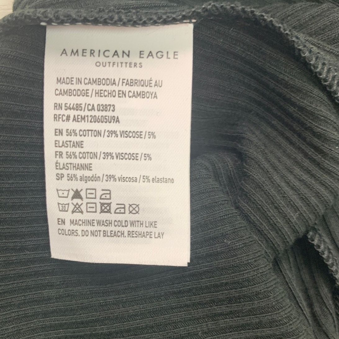 American Eagle Outfitters New American Eagle Womens Medium Black Snap Closure Bodysuit Size M / US 6-8 / IT 42-44 - 4 Thumbnail