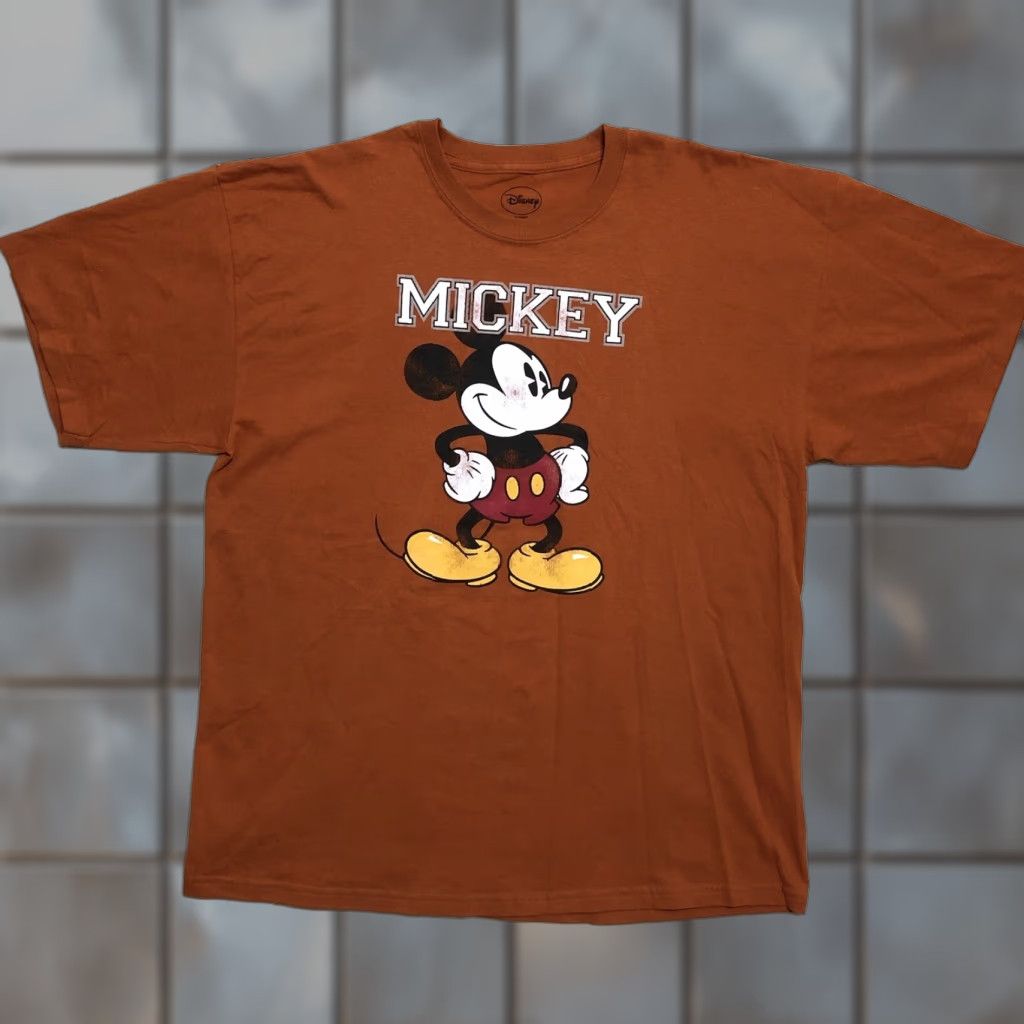 Disney Disney T-Shirt Mickey Mouse Mens XL Texas Orange Classic Vintage Look NWOT Size US XL / EU 56 / 4 - 1 Thumbnail