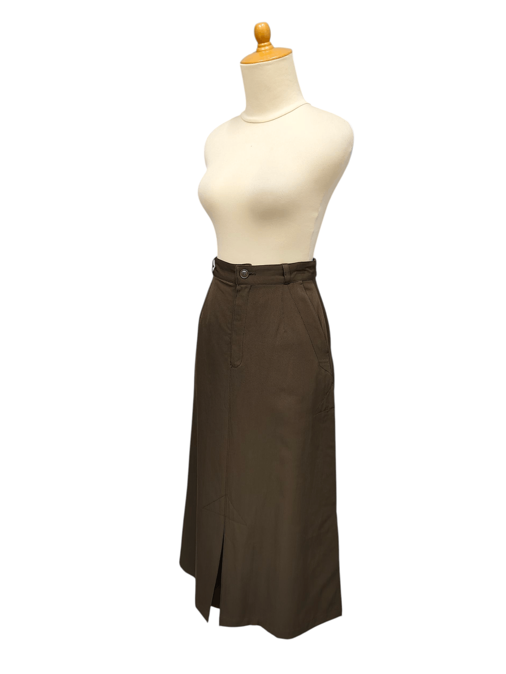 Issey Miyake 80s Issey Miyake🇯🇵Archive Center Vent Pleated A-Line Skirt Size 28" / US 6 / IT 42 - 10 Thumbnail