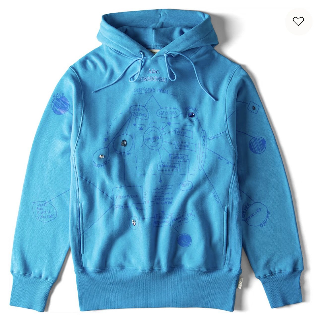 image of Advisory Board Crystals Subjective Halos Hoodie Swarovski in Blue, Men's (Size Medium)