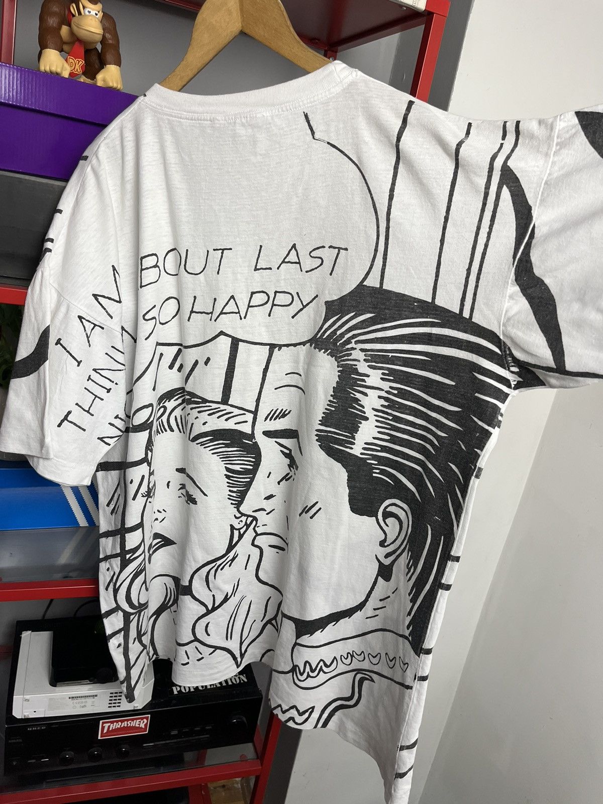Vintage Rare Vintage 90s Roy Lichtenstein all over print comics tee Size US XL / EU 56 / 4 - 2 Thumbnail