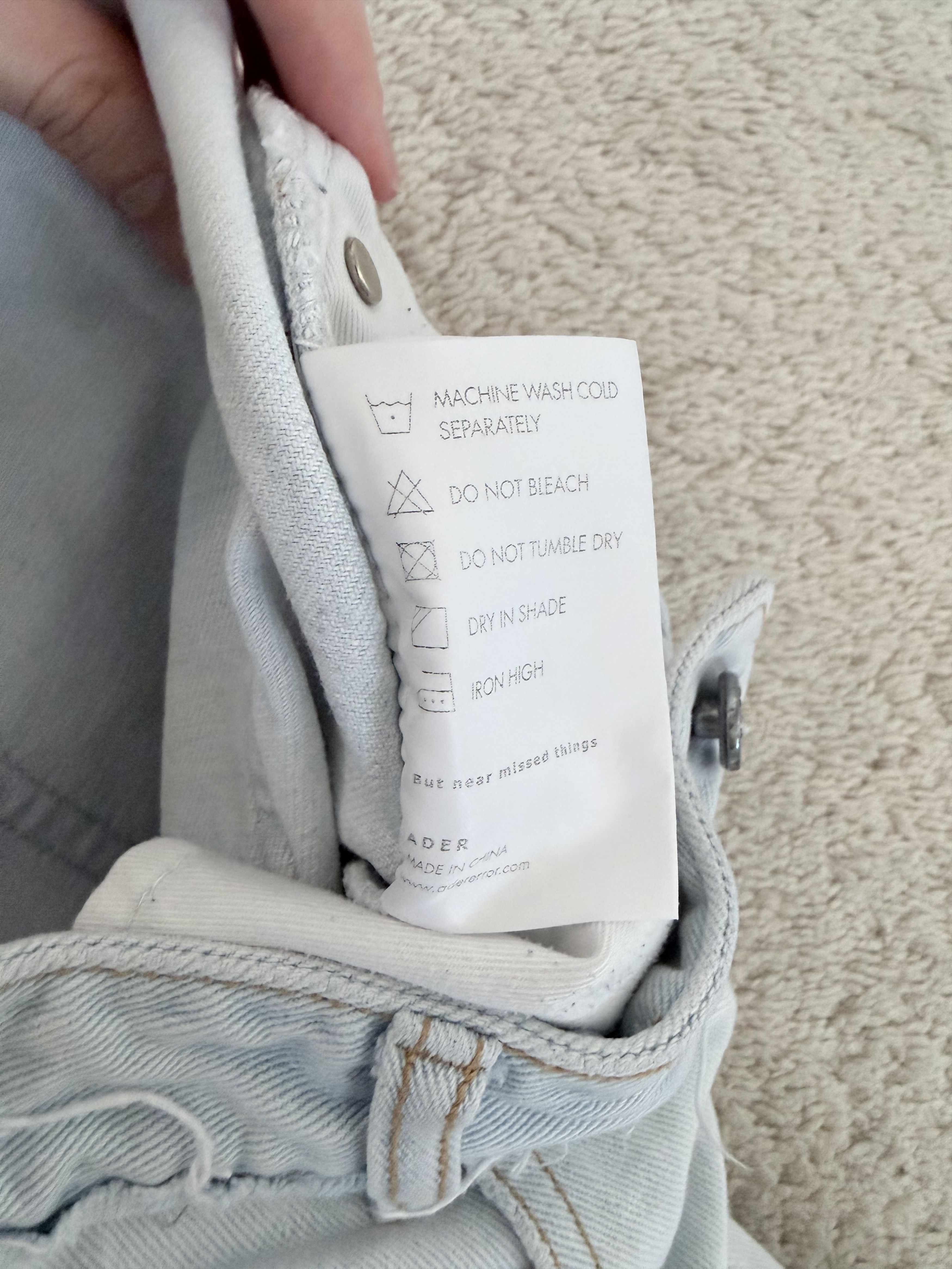 Ader Error Ader Error Light Wash Distressed Jeans Size US 28 / EU 44 - 6 Thumbnail