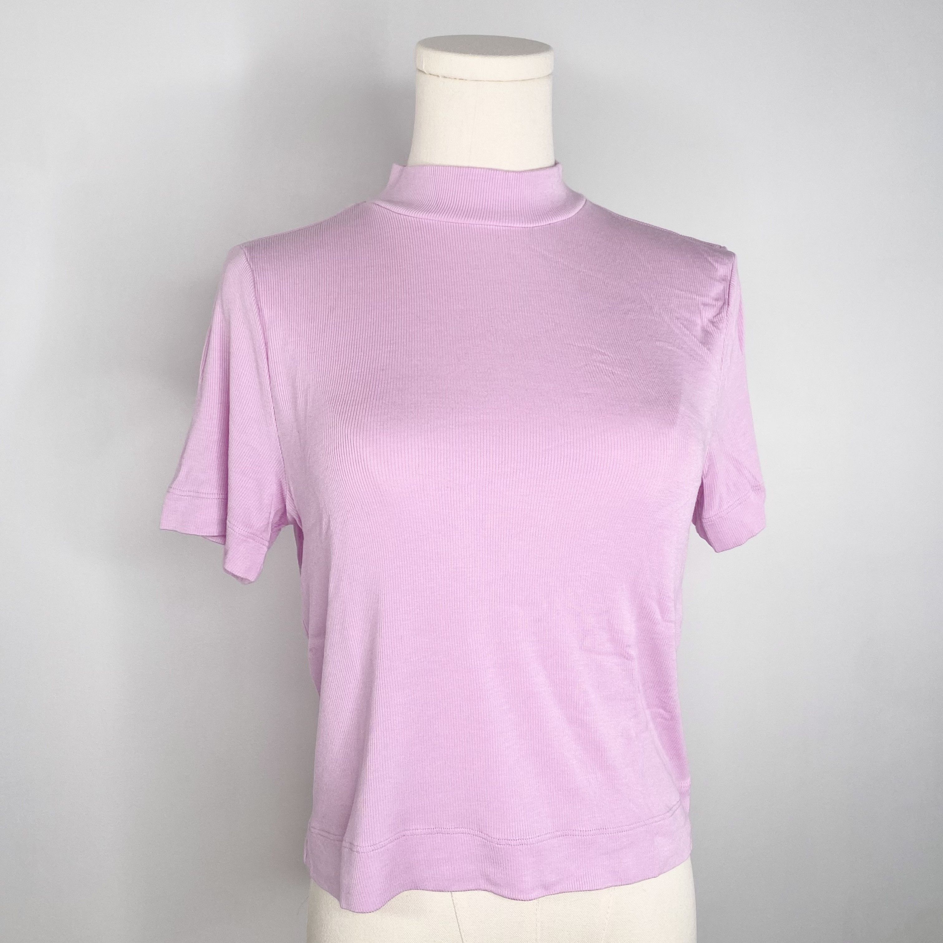 Other Pink mock-neck ribbed turtleneck sweater t-shirt - Babaton Size L / US 10 / IT 46 - 5 Thumbnail