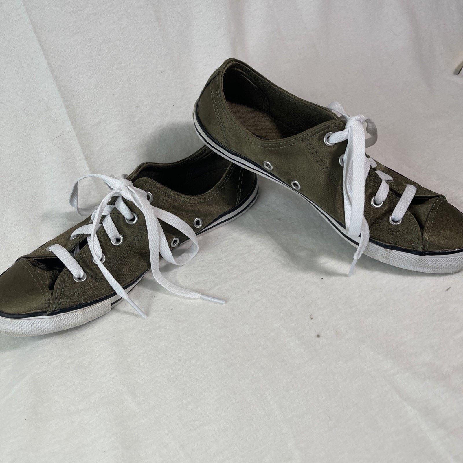 Converse Converse All Star Chuck Taylor Size 7 Women’s Green Satin Size US 7 / IT 37 - 1 Thumbnail