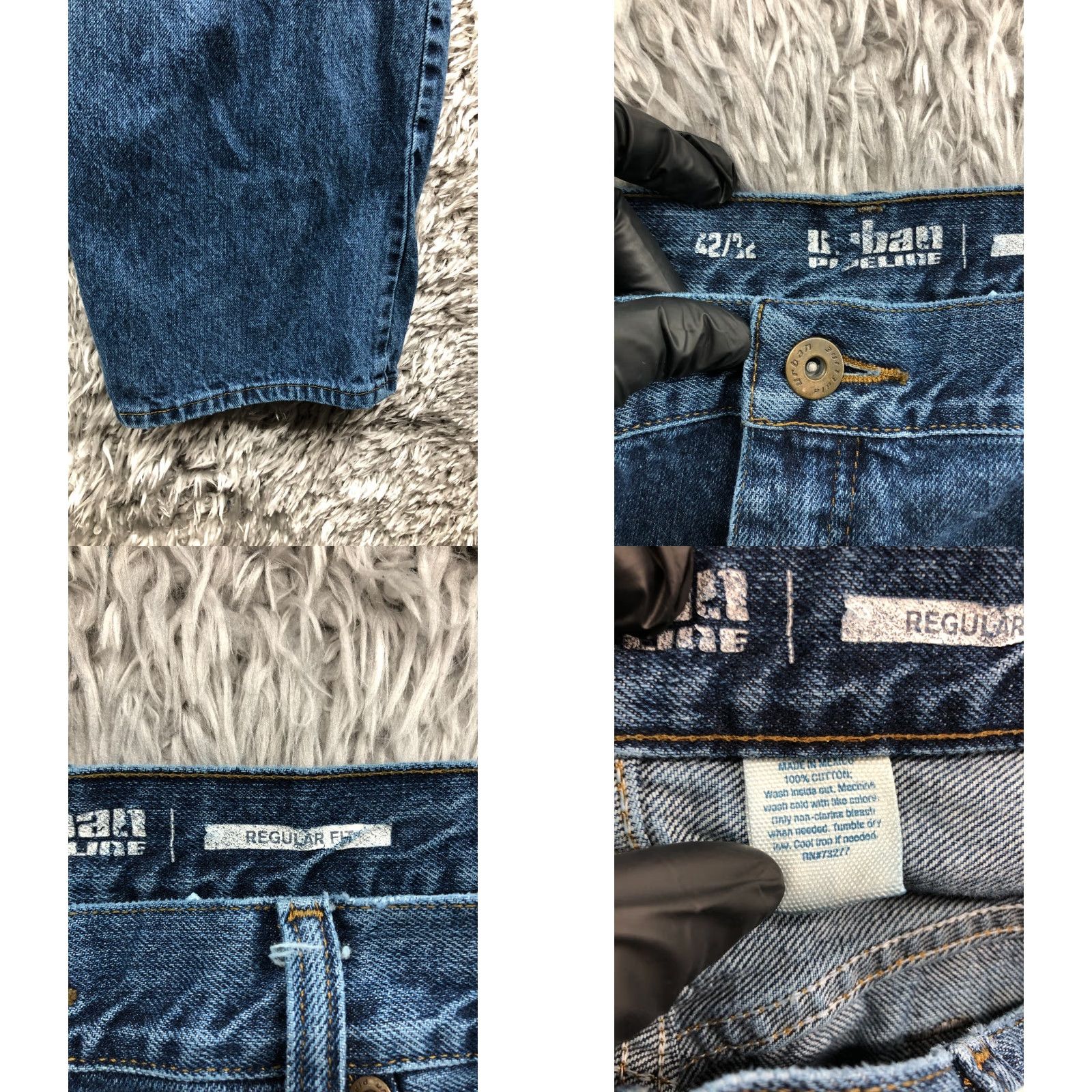Vintage Urban Pipeline Jeans Size 42x32 Mens Mid Rise Straight Leg Medium Wash Blue Size US 42 / EU 58 - 8 Thumbnail