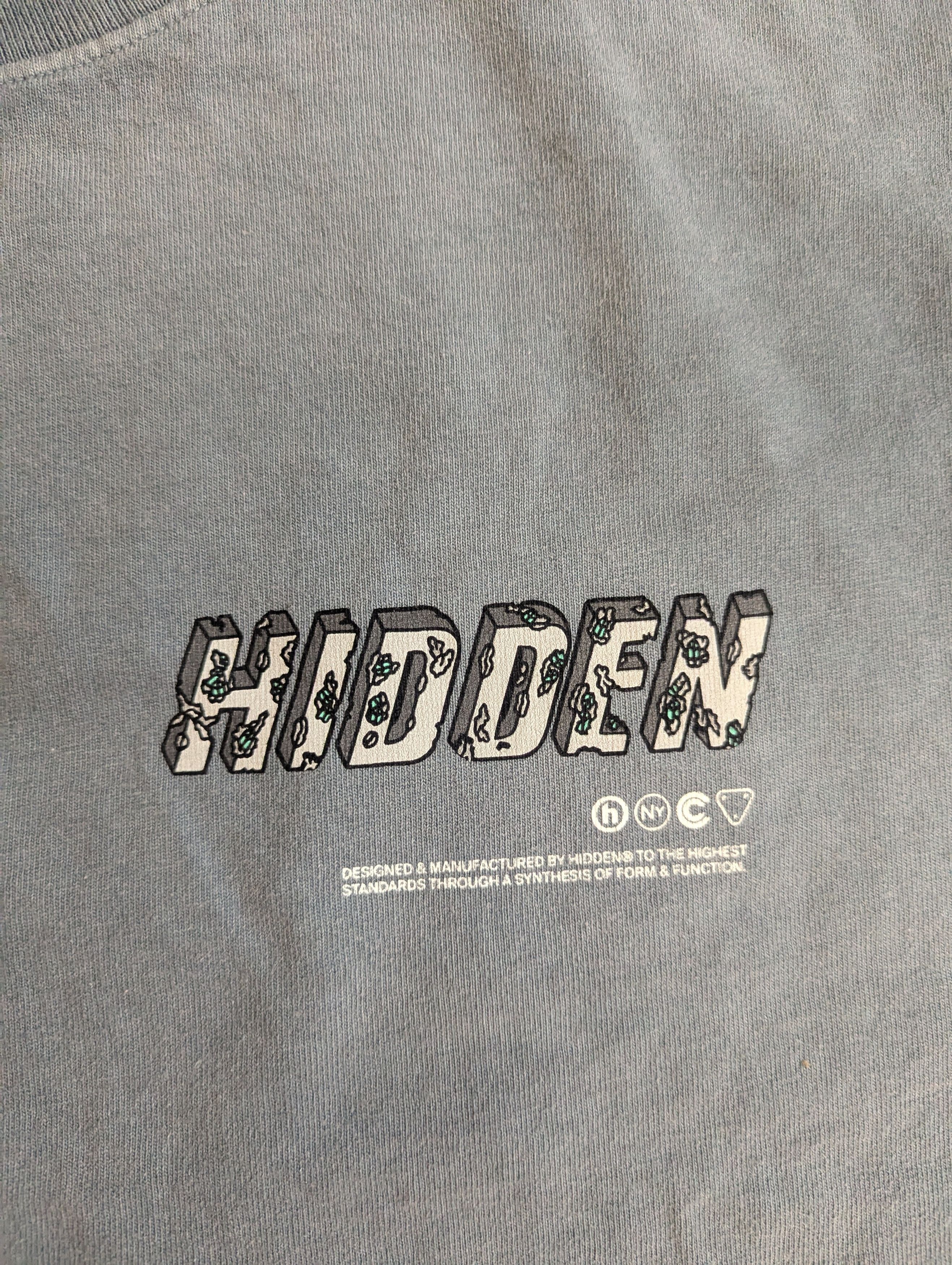 Daniel Arsham × HIDDEN Daniel Arsham x Hidden Eroded H Logo Tee Vintage Wash Blue Size US L / EU 52-54 / 3 - 8 Thumbnail