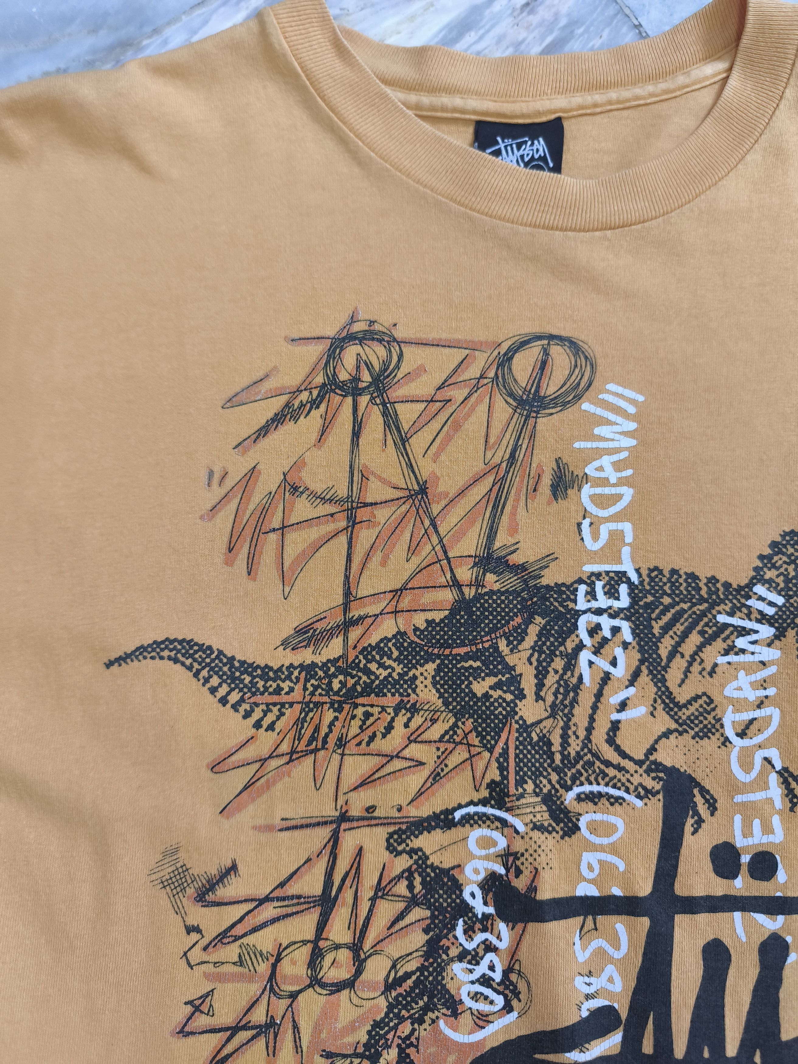 Stussy Vintage Stussy Dinosaur Skeleton Tee Size US L / EU 52-54 / 3 - 3 Thumbnail