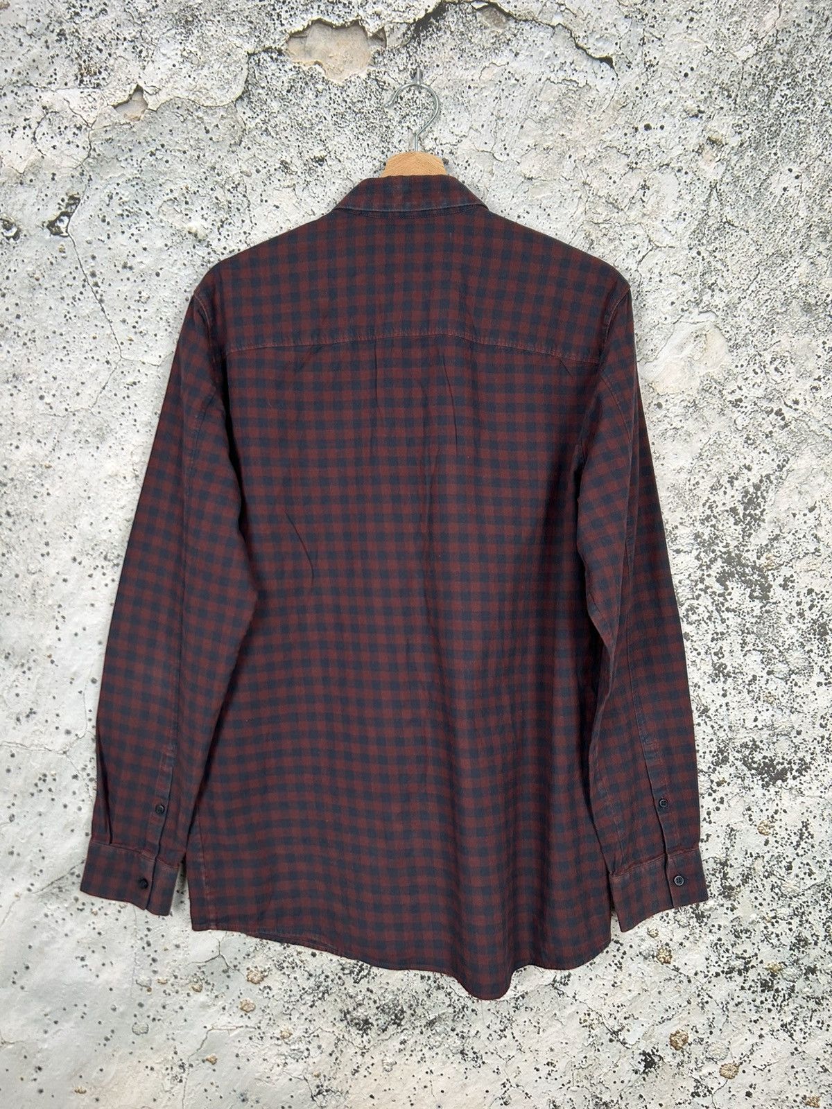 Cos COS Tartan Burgundy Checkered Shirt Designer Minimalist Size US M / EU 48-50 / 2 - 5 Thumbnail