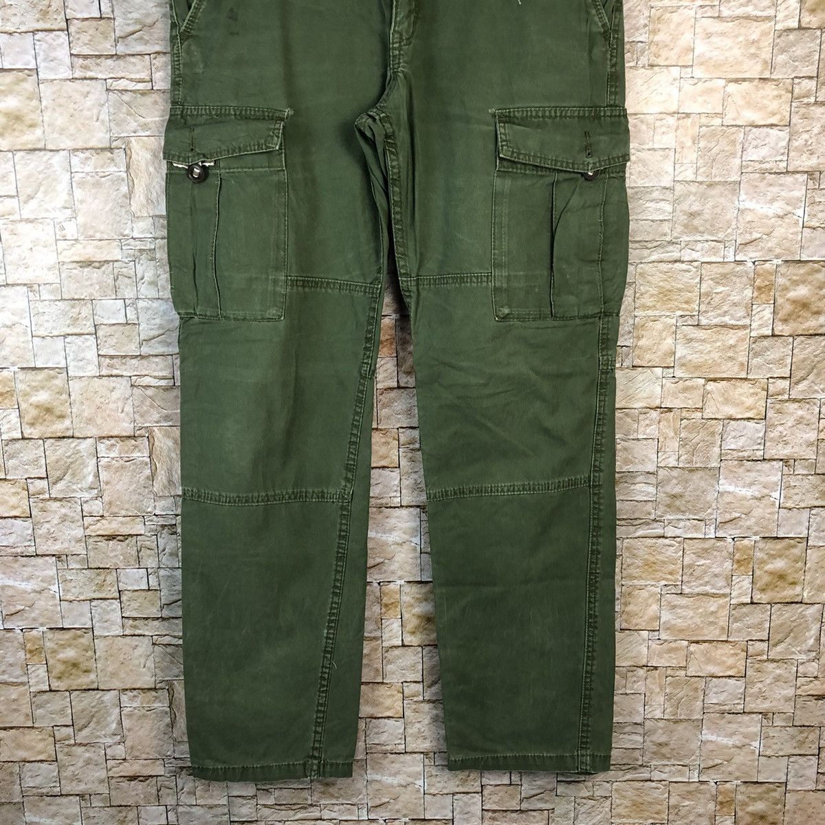 Japanese Brand Japanese Brand Green Cargo Multipocket Pants #A1164 Size US 32 / EU 48 - 3 Thumbnail