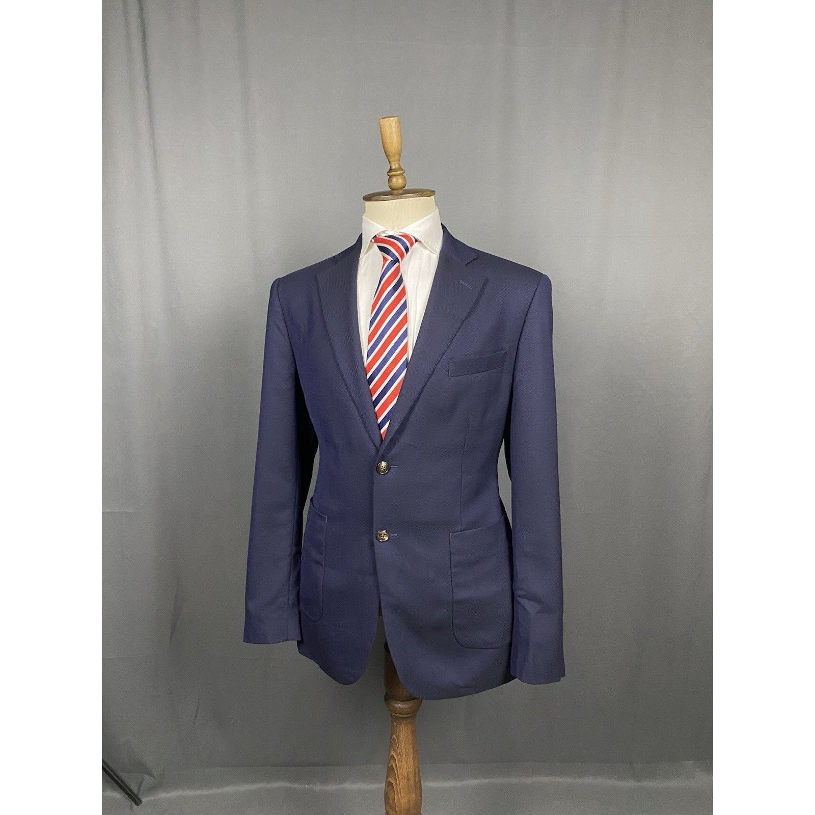 Hardy Amies Hardy Amies Men's Summer Wool Blazer Sportcoat Jacket Size Size 54R - 4 Thumbnail