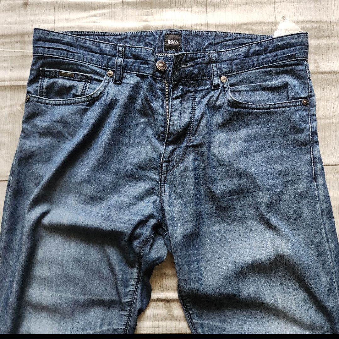 Hugo Boss × Vintage Vintage Distressed Hugo Boss Stretch Denim Pants Size US 32 / EU 48 - 4 Thumbnail