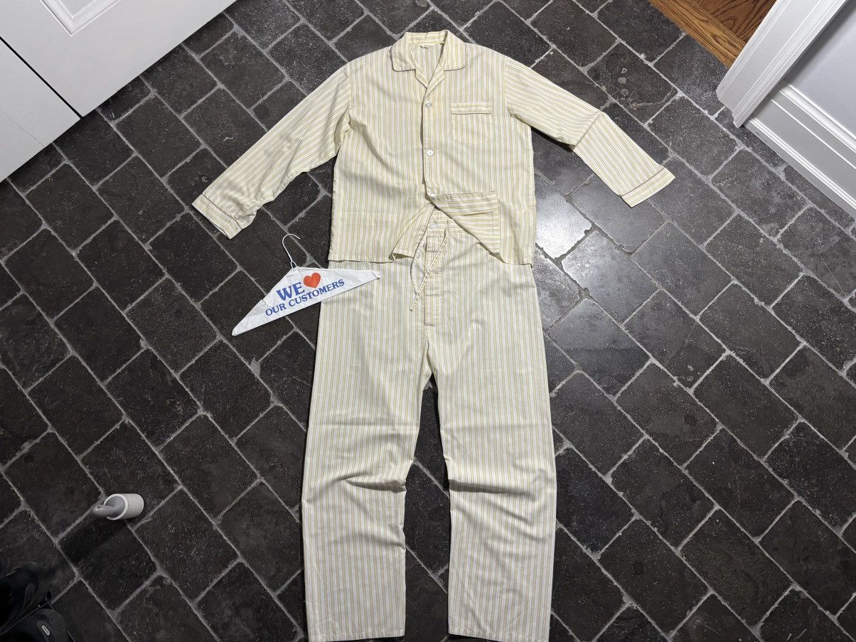 Vintage Vintage Striped Pyjama Set 1970s 80s Matching 2 Piece Suit Size US 34 / EU 50 - 17 Thumbnail