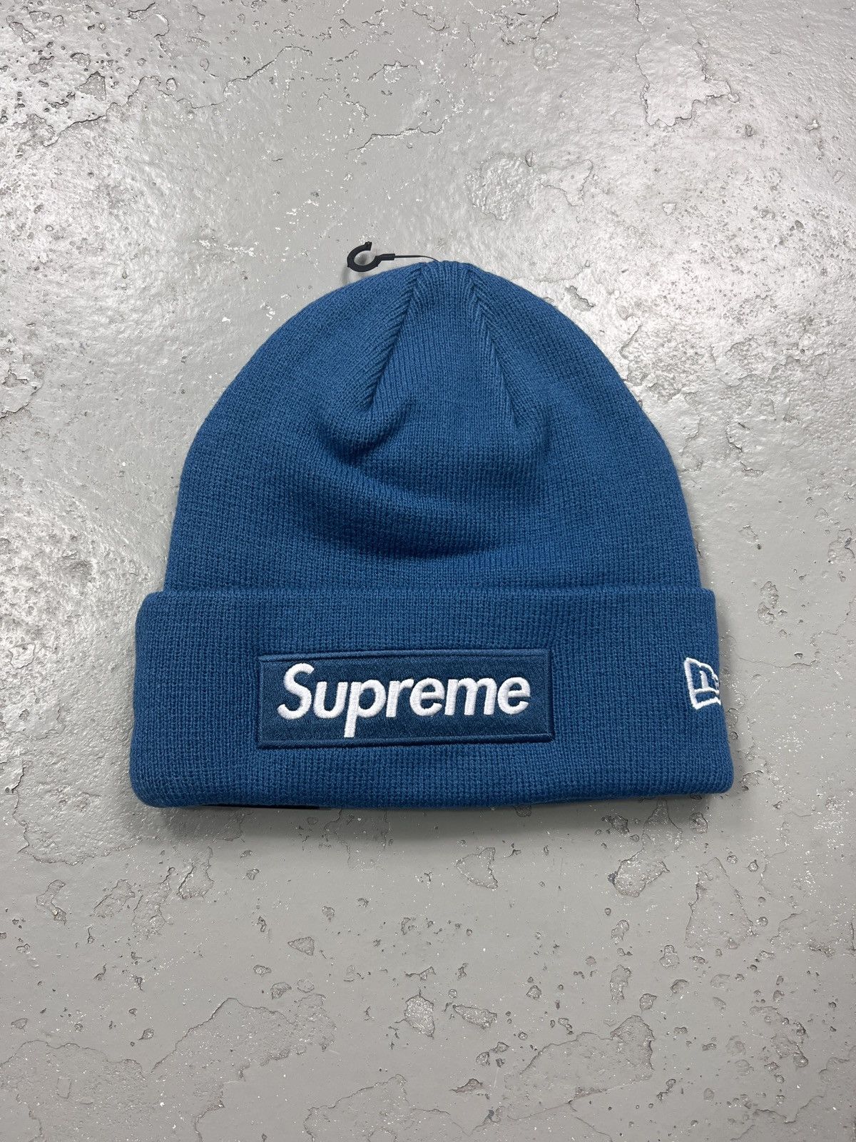 Supreme Supreme New Era Box Logo Beanie Blue New | Grailed