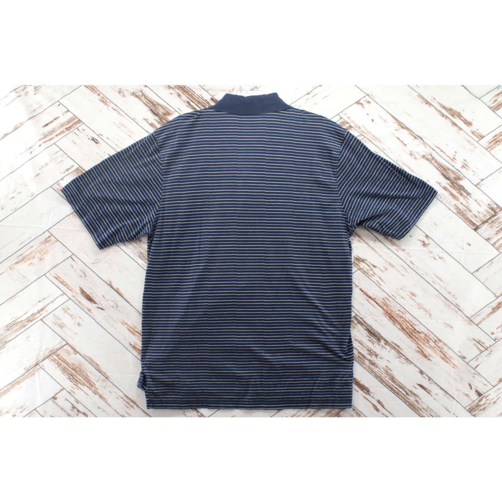 Vintage VINTAGE Masters Amen Corner Golf Polo Shirt Mens Large Blue Striped 60s's Two Ply Double Size US L / EU 52-54 / 3 - 2 Thumbnail