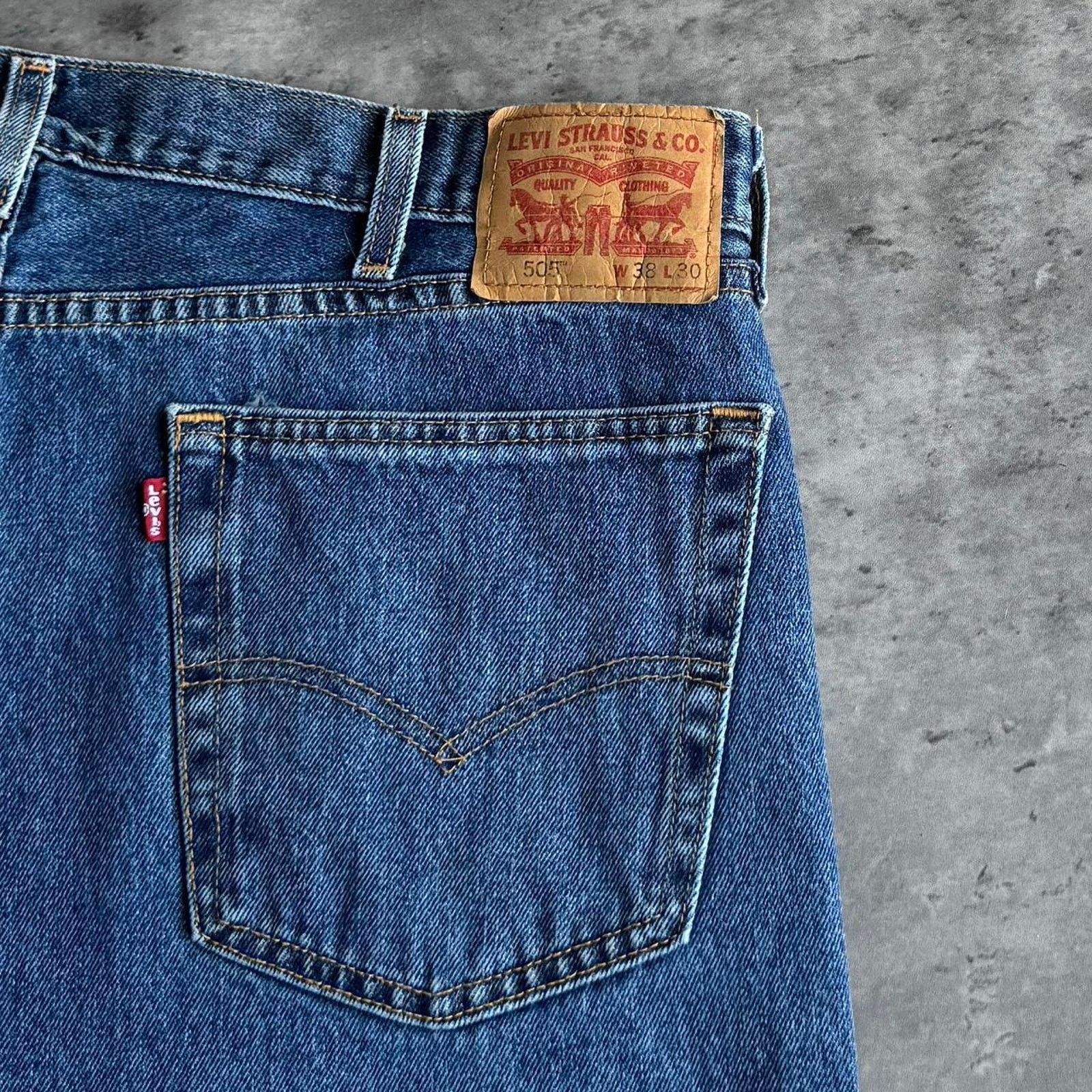 Levi's × Levi's Vintage Clothing × Vintage Crazy Vintage Y2K Levi’s 505 Skater Medium Wash Denim Jeans Size US 38 / EU 54 - 3 Thumbnail