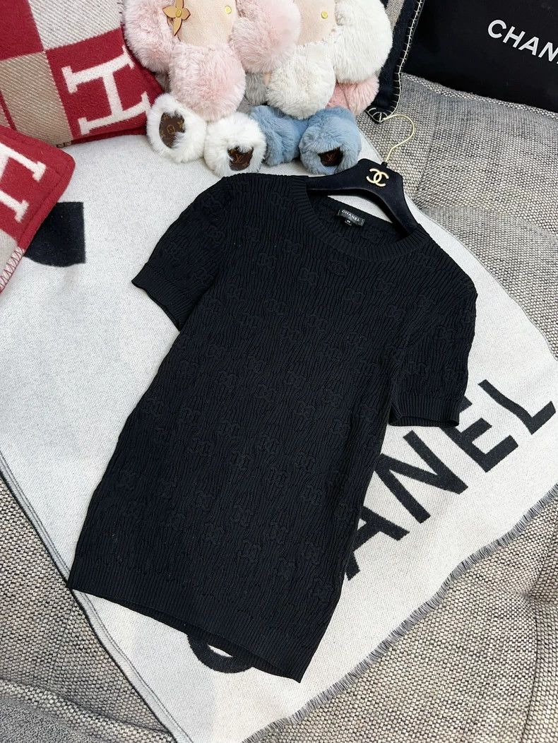 Chanel Chanel Black diamond check full double C knitted logo shor Size S / US 4 / IT 40 - 3 Thumbnail
