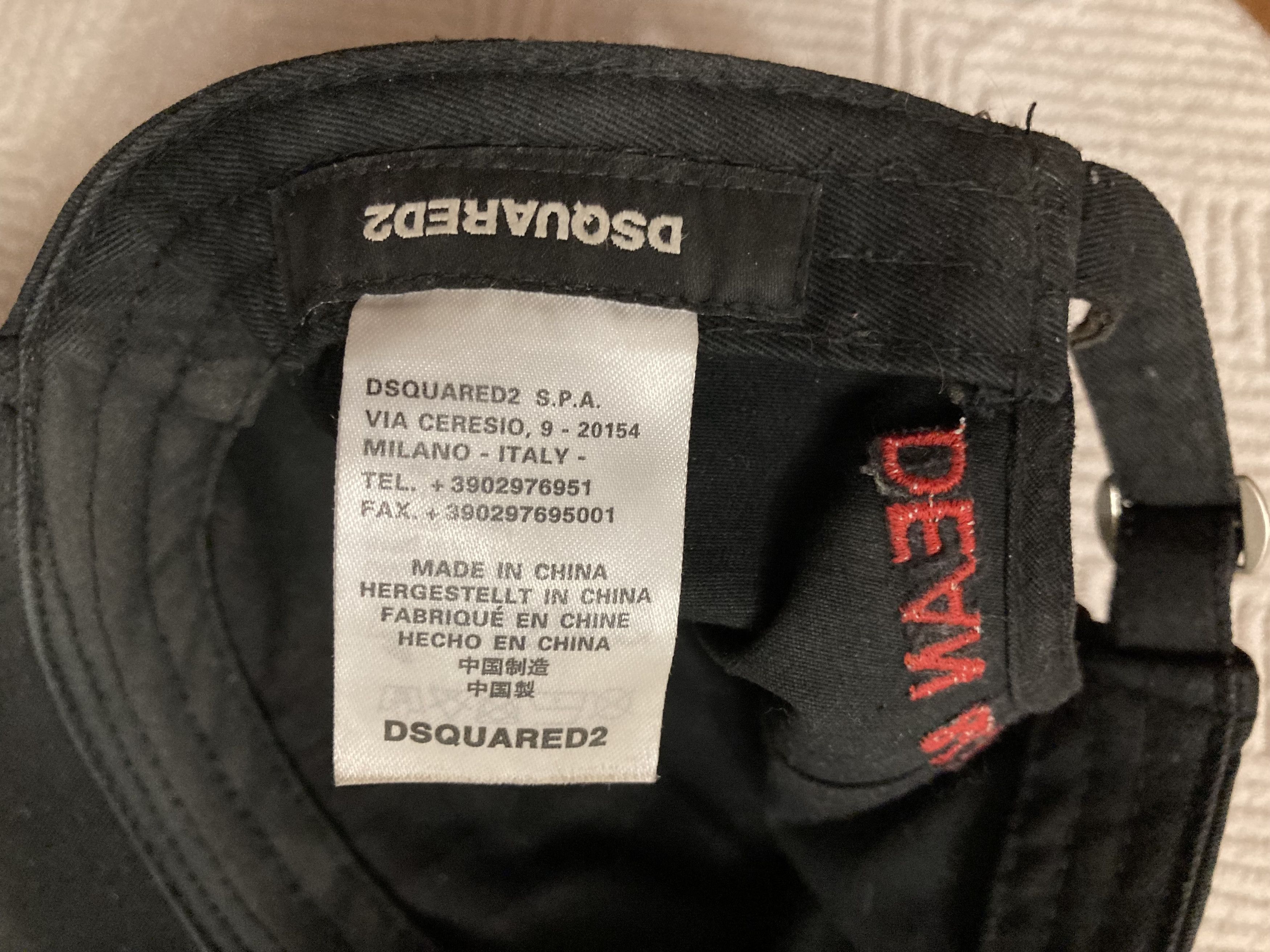 Dsquared2 Dsquared2 DSQ Twins Destroyed Cap Distressed Faded Black Size ONE SIZE - 8 Thumbnail