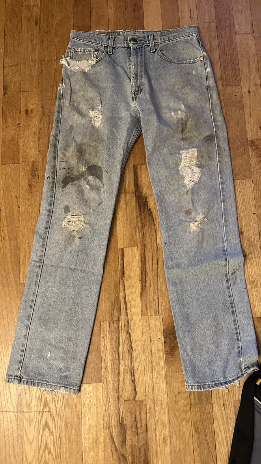 Levi's Vintage Clothing × Vintage Vintage oil stained Levi’s 505 Size US 30 / EU 46 - 1 Thumbnail