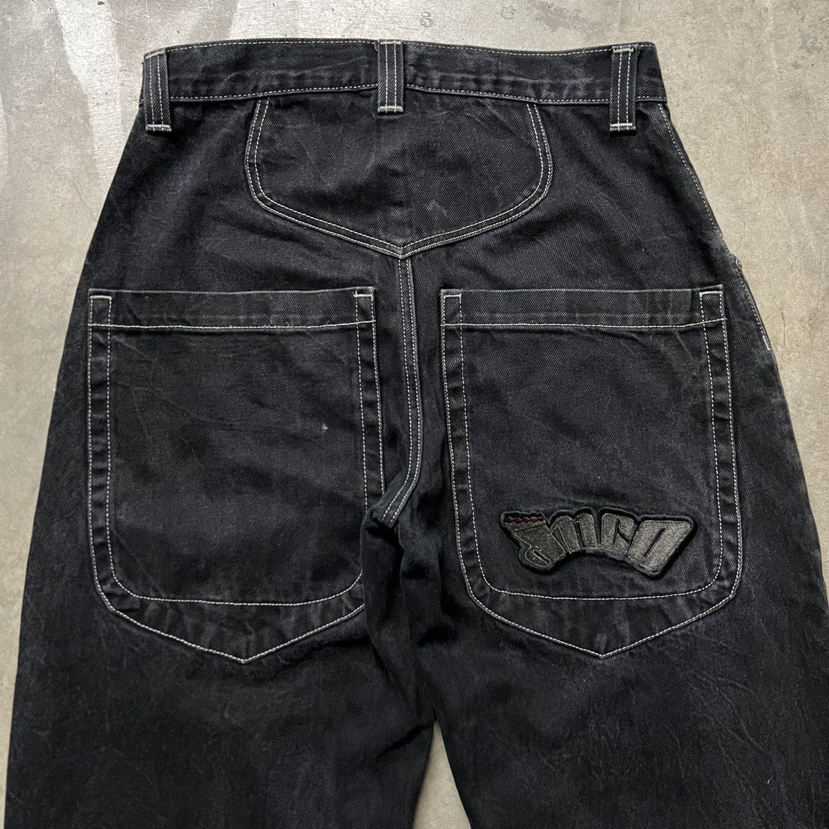 JNCO × Southpole × Vintage Vintage 2000’s JNCO Black BAGGY Wide-Leg Denim Jeans Size US 32 / EU 48 - 2 Thumbnail