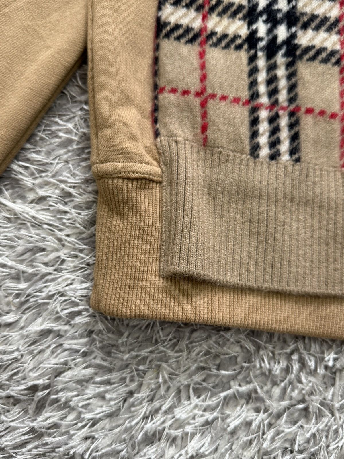Burberry Burberry Monogram Motif Check Panel Sweatshirt Size US M / EU 48-50 / 2 - 5 Thumbnail