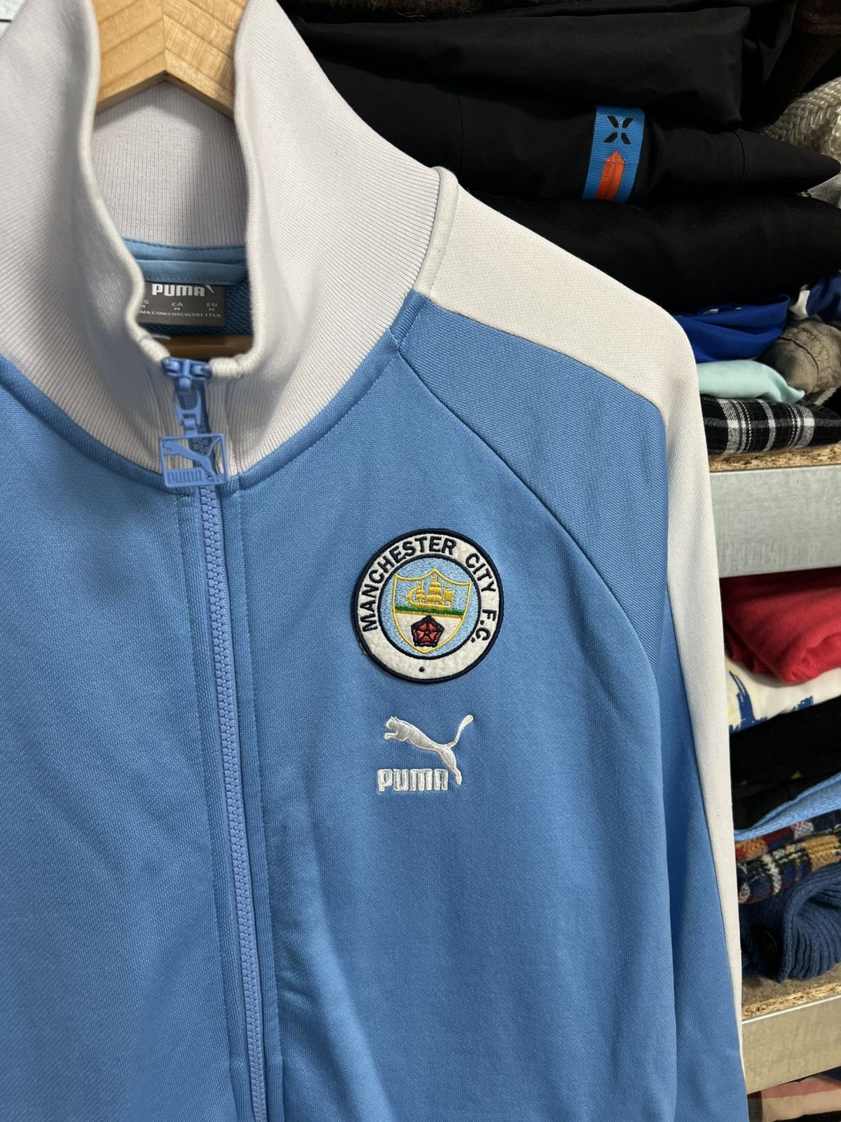 Puma Puma Manchester City Men's Soccer Full Zip Track Jacket Sz M Size US M / EU 48-50 / 2 - 3 Thumbnail