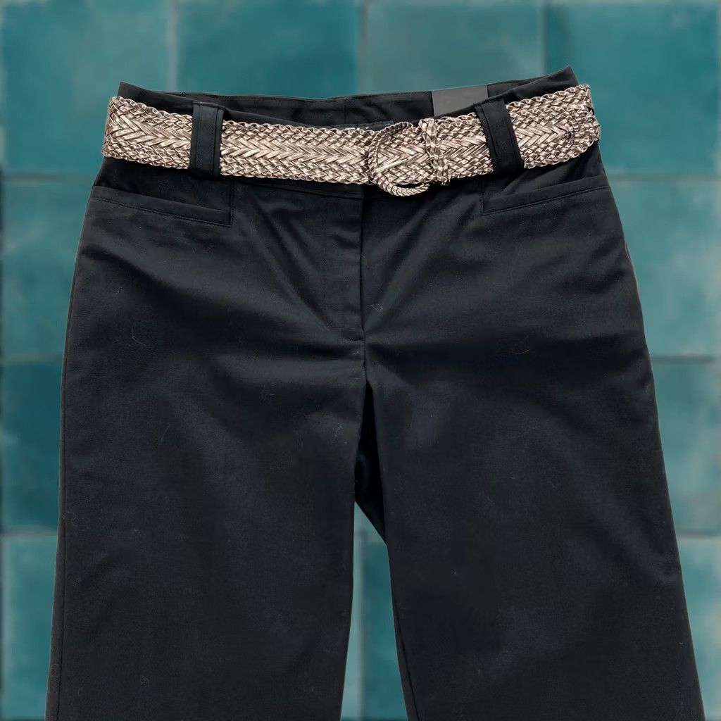 Apt. 9 Apt. 9 Maxwell Capri Pants Women's 4 Black Stretch Mid Rise Straight Belted NWT Size 28" / US 6 / IT 42 - 1 Thumbnail
