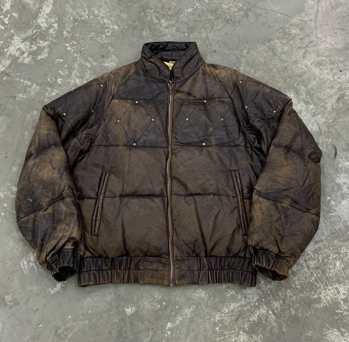 Playboy Vintage Playboy leather puffer jacket Size US L / EU 52-54 / 3 - 1 Thumbnail