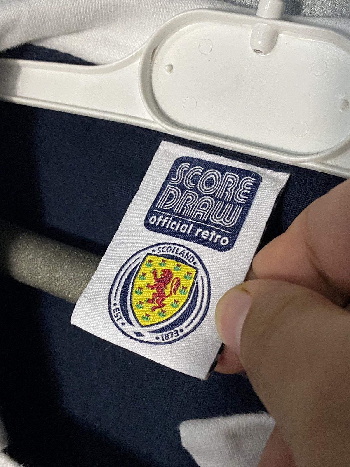 Vintage 1978 Vintage Scotland Soccer Jersey Score Draw National Team Size US L / EU 52-54 / 3 - 3 Thumbnail
